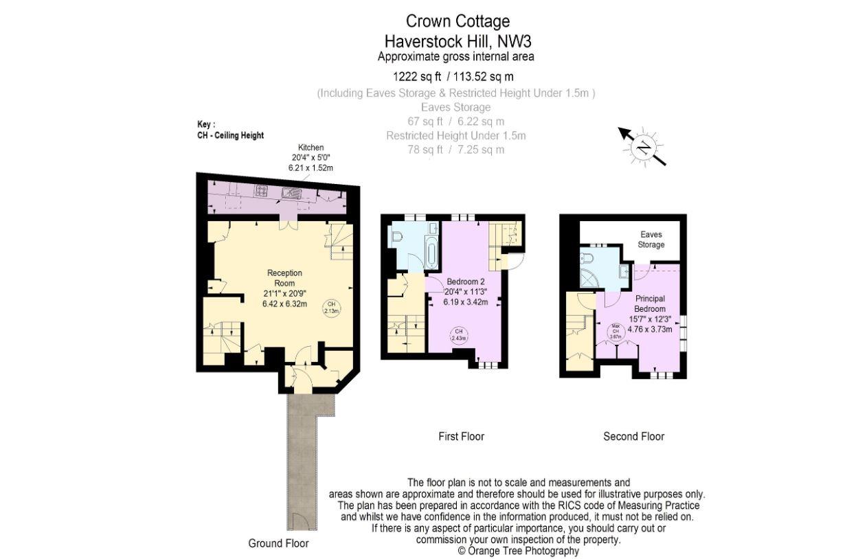 Crown Cottage, 150a, Haverstock Hill, Belsize Park, London floorplan