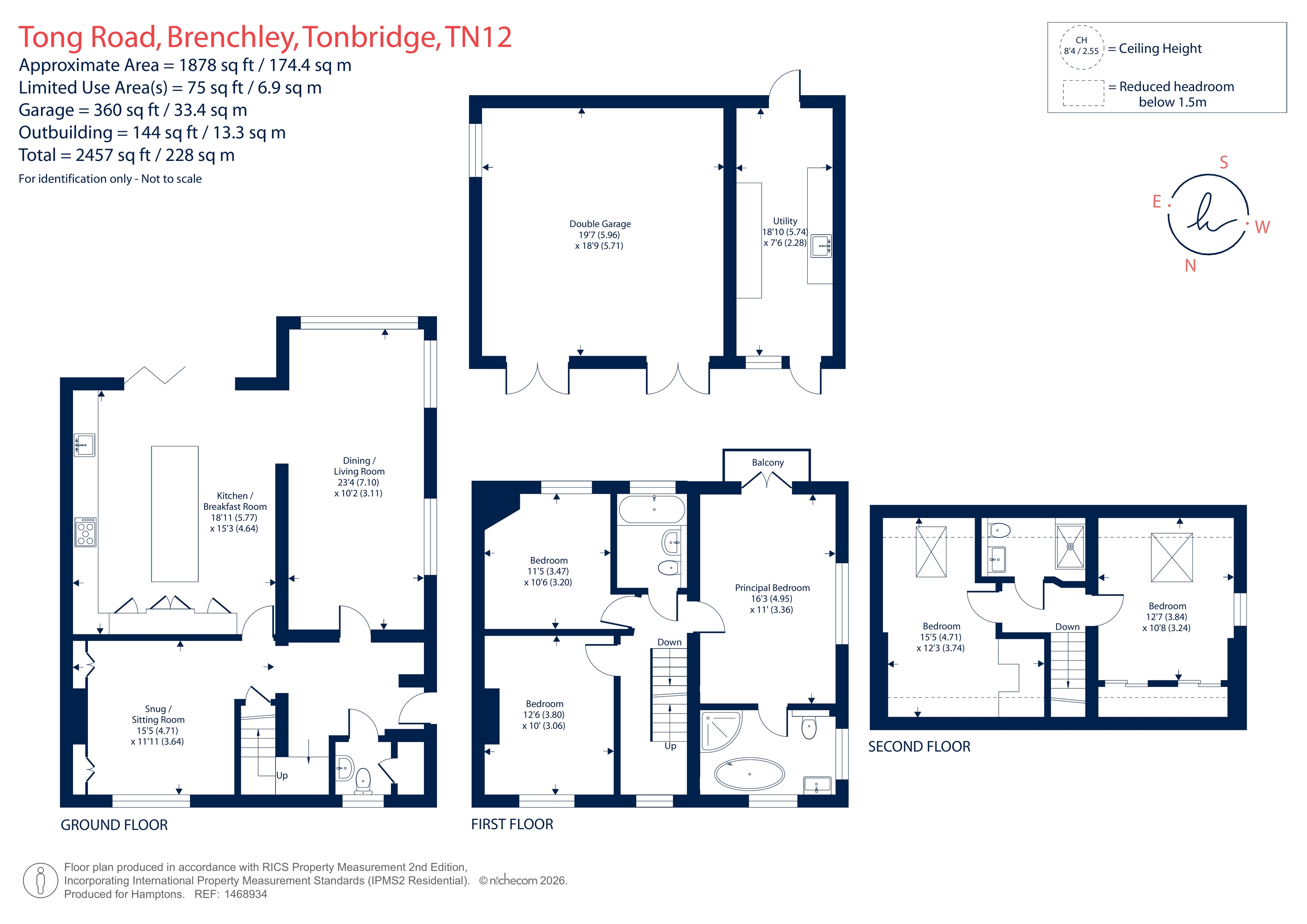 2 Tong Farm Cottages, Tong Road, Brenchley floorplan