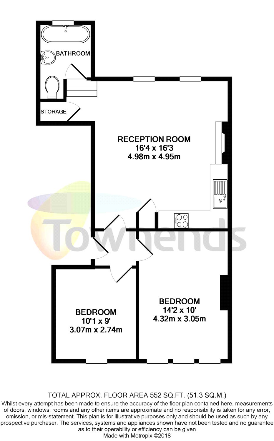2 Bedrooms Flat for sale in Knollys Road, London SW16