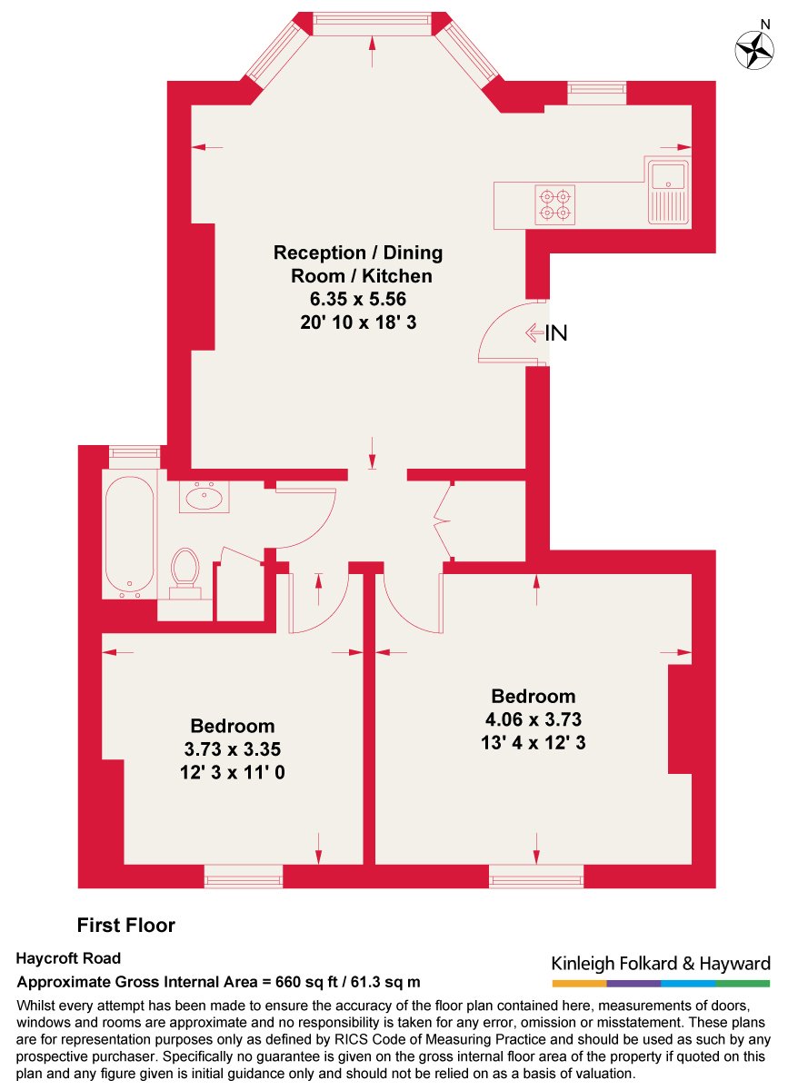 Flat 2, 7, Haycroft Road, London floorplan