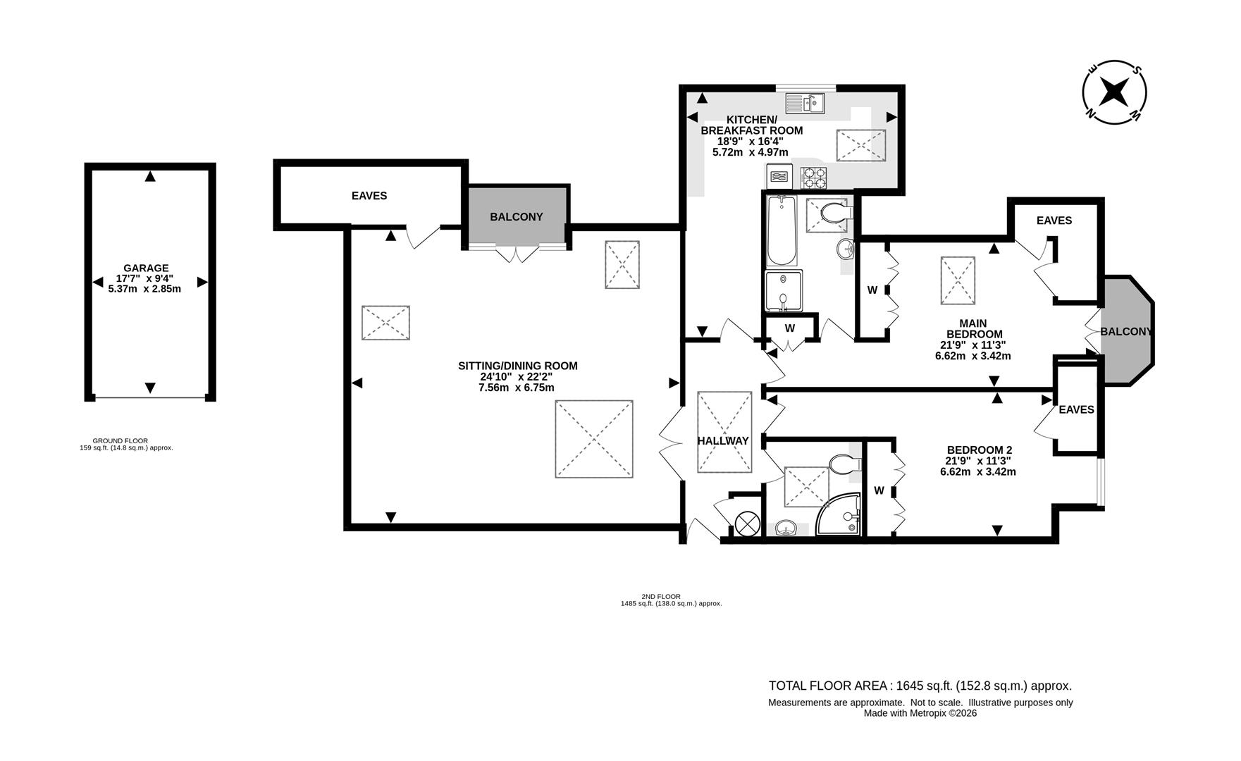 Flat 10 Littleton Grange, Flanchford Road, Reigate floorplan