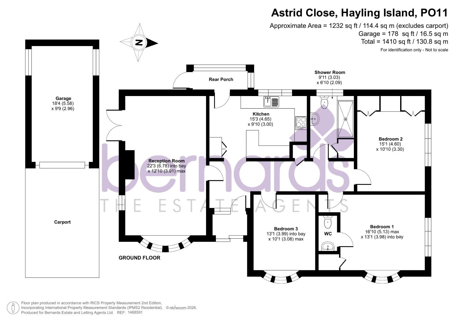 1, Astrid Close, Hayling Island floorplan