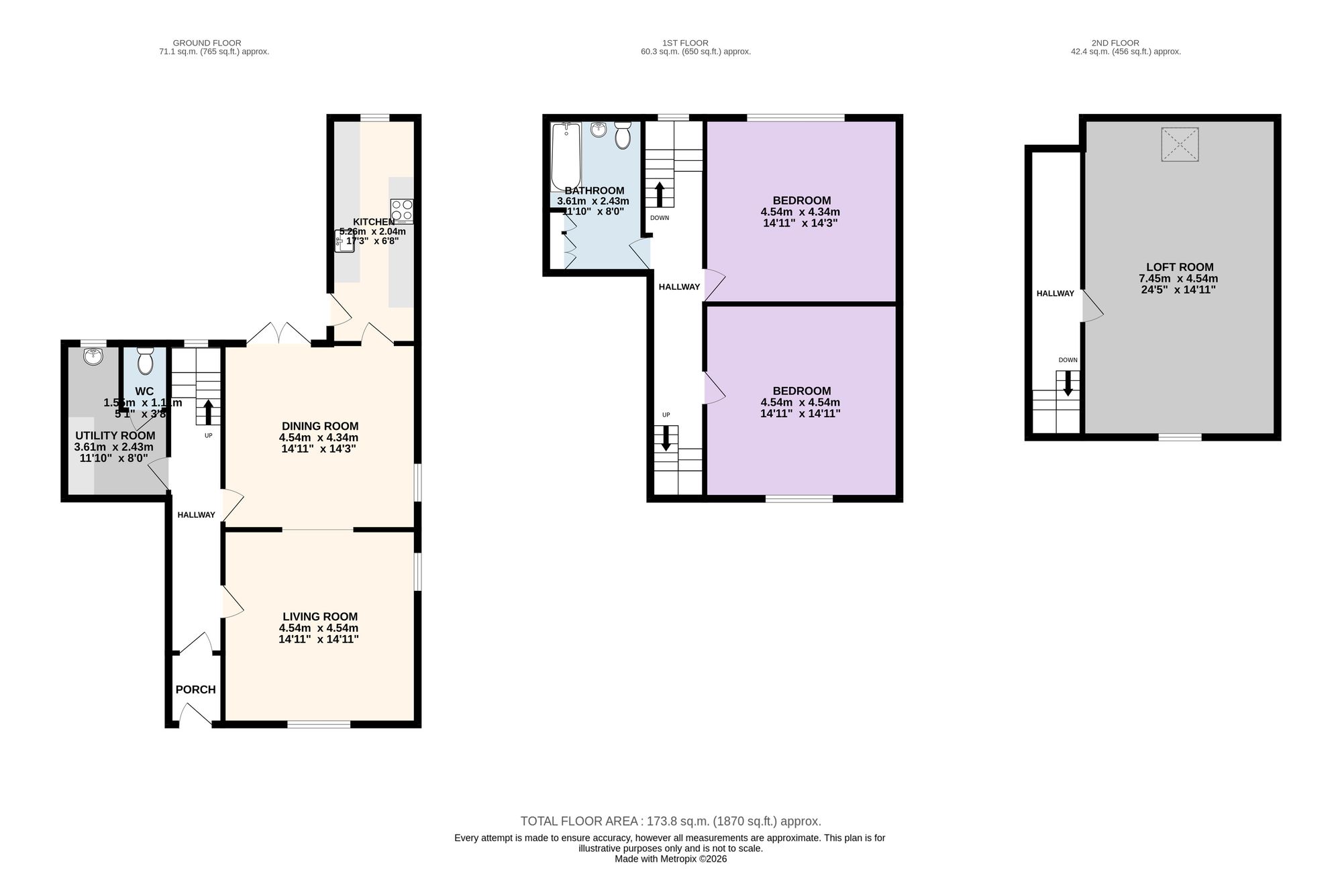 5 The Grove, Preston floorplan