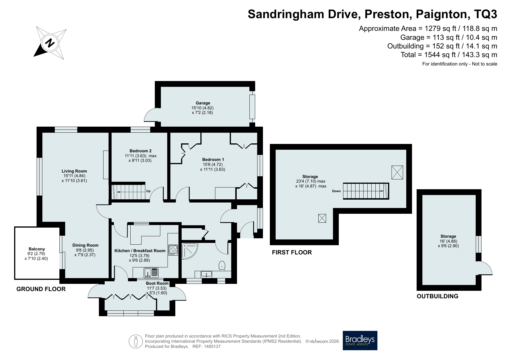 97 Sandringham Drive, Preston Paignton Devon, Devon floorplan