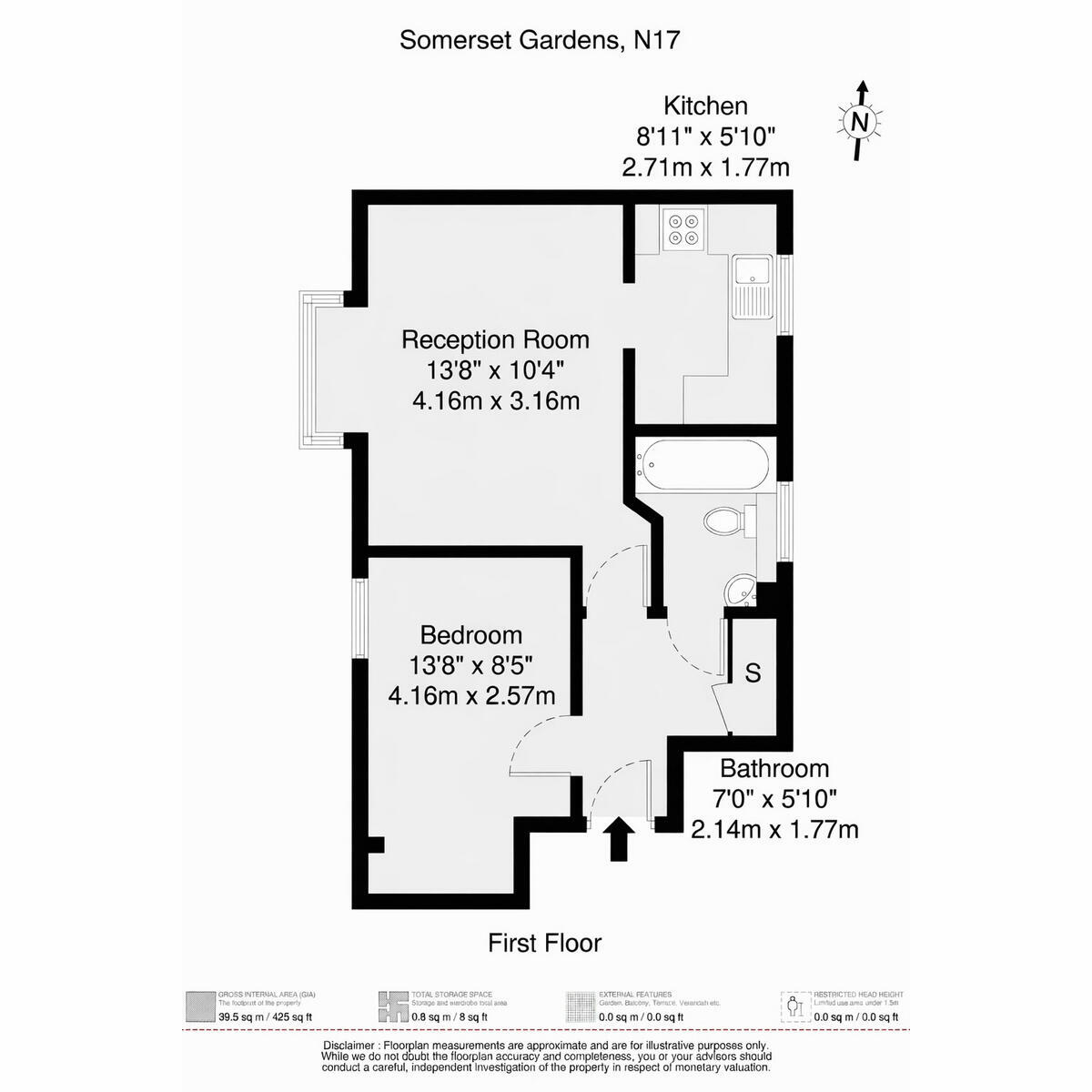 Flat 10, somerset gardens, Creighton Road, London floorplan