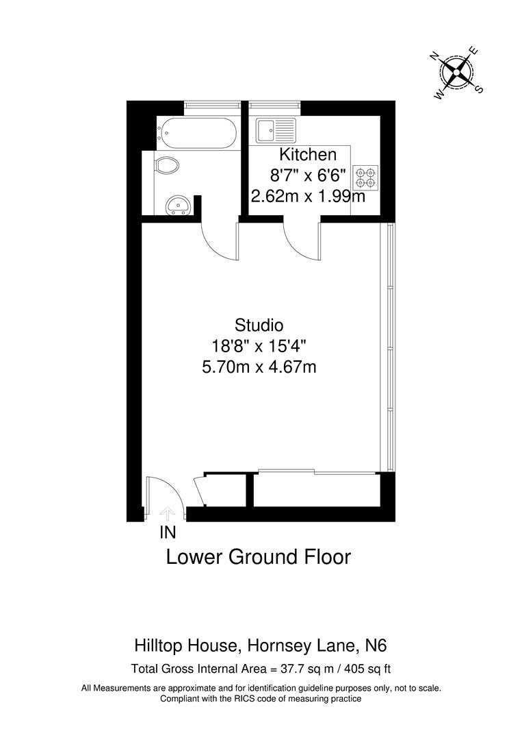 04 Hilltop House, Hornsey Lane, London floorplan