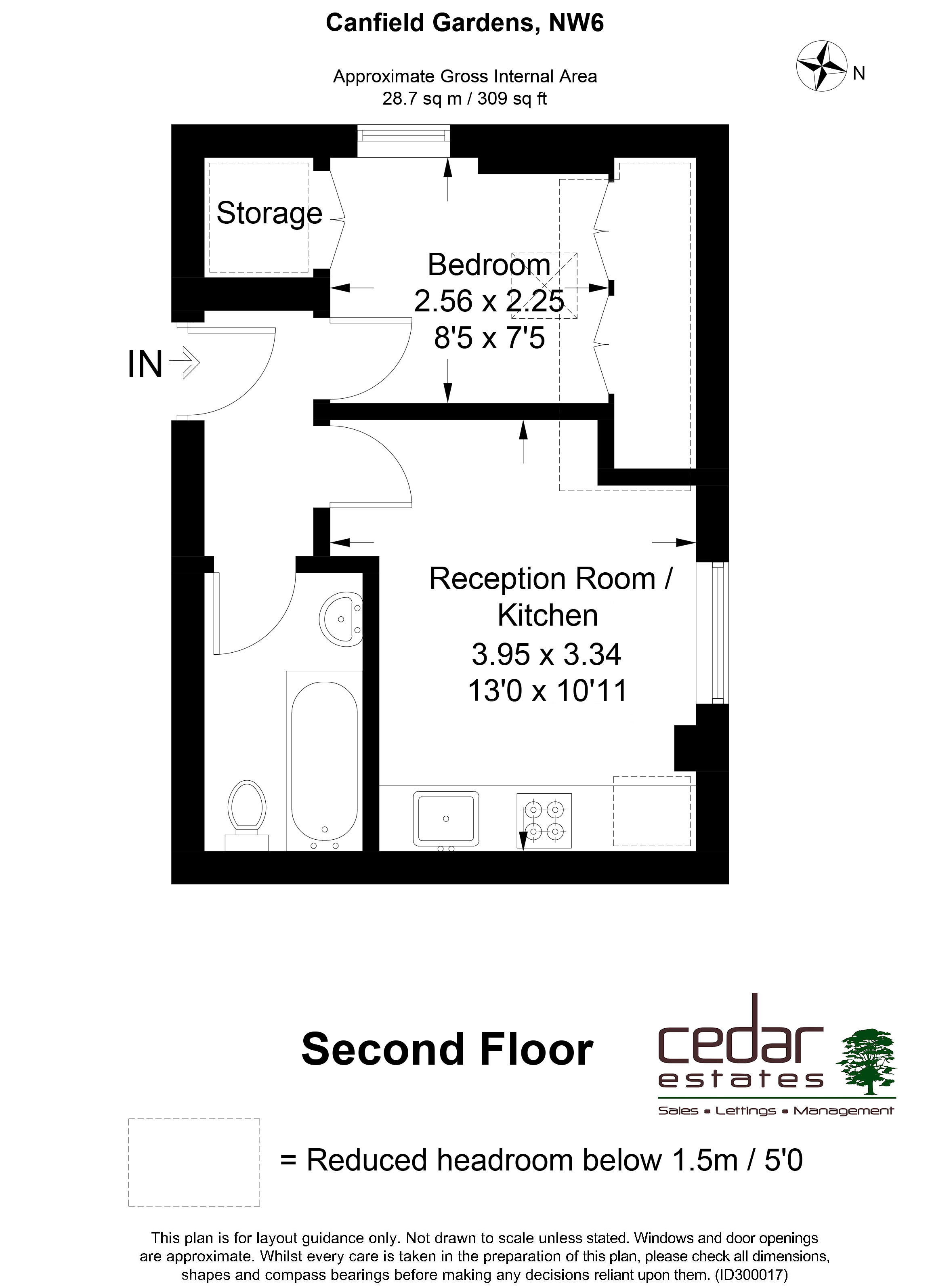 1 Bedrooms Flat to rent in Canfield Gardens, London NW6