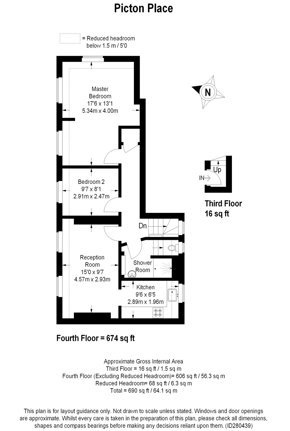 Flat 4, 17-18, Picton Place, London floorplan