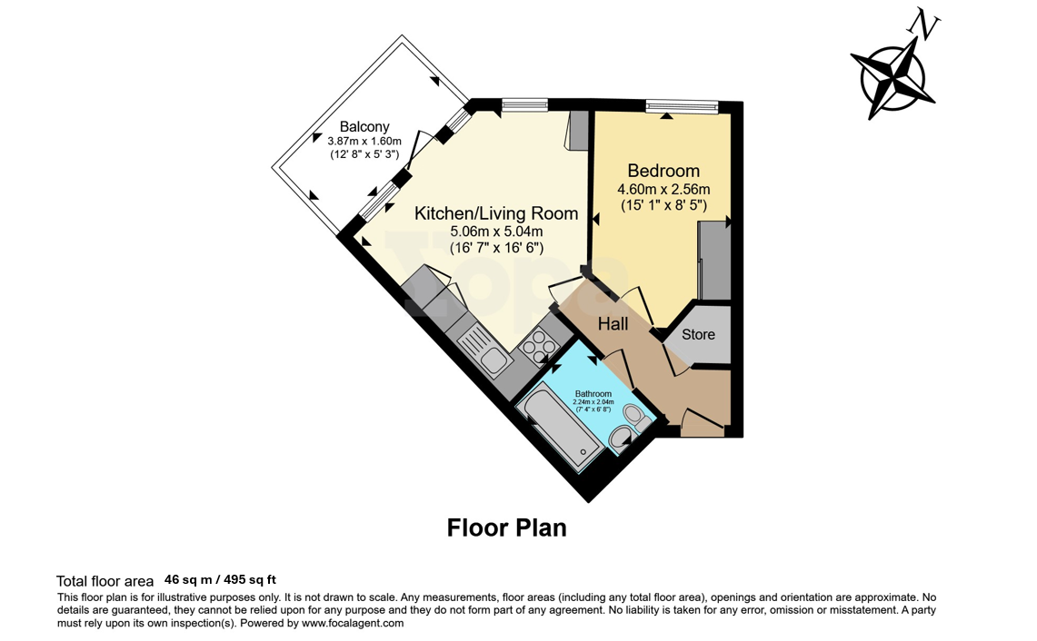 275, James Smith Court, Dartford floorplan