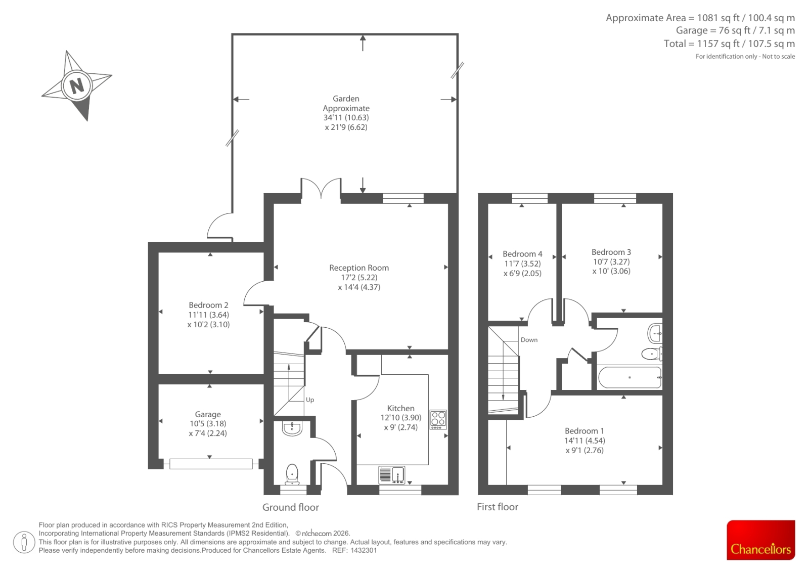 7, Woodley Drive, Bampton floorplan