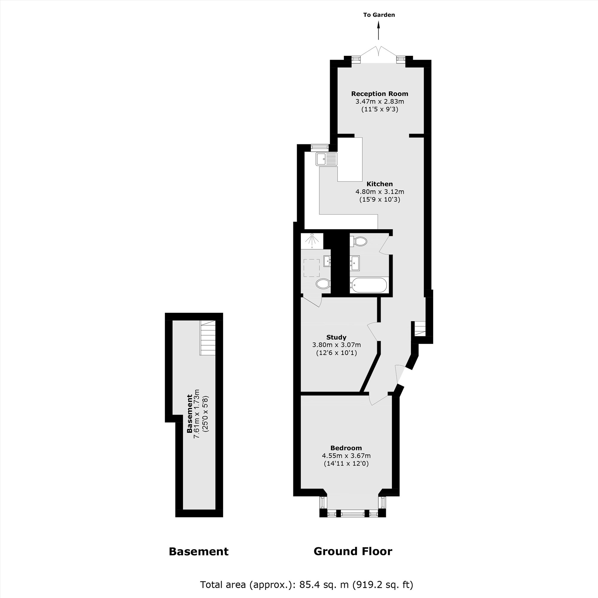 Flat 1, 72, Pennard Road, London floorplan