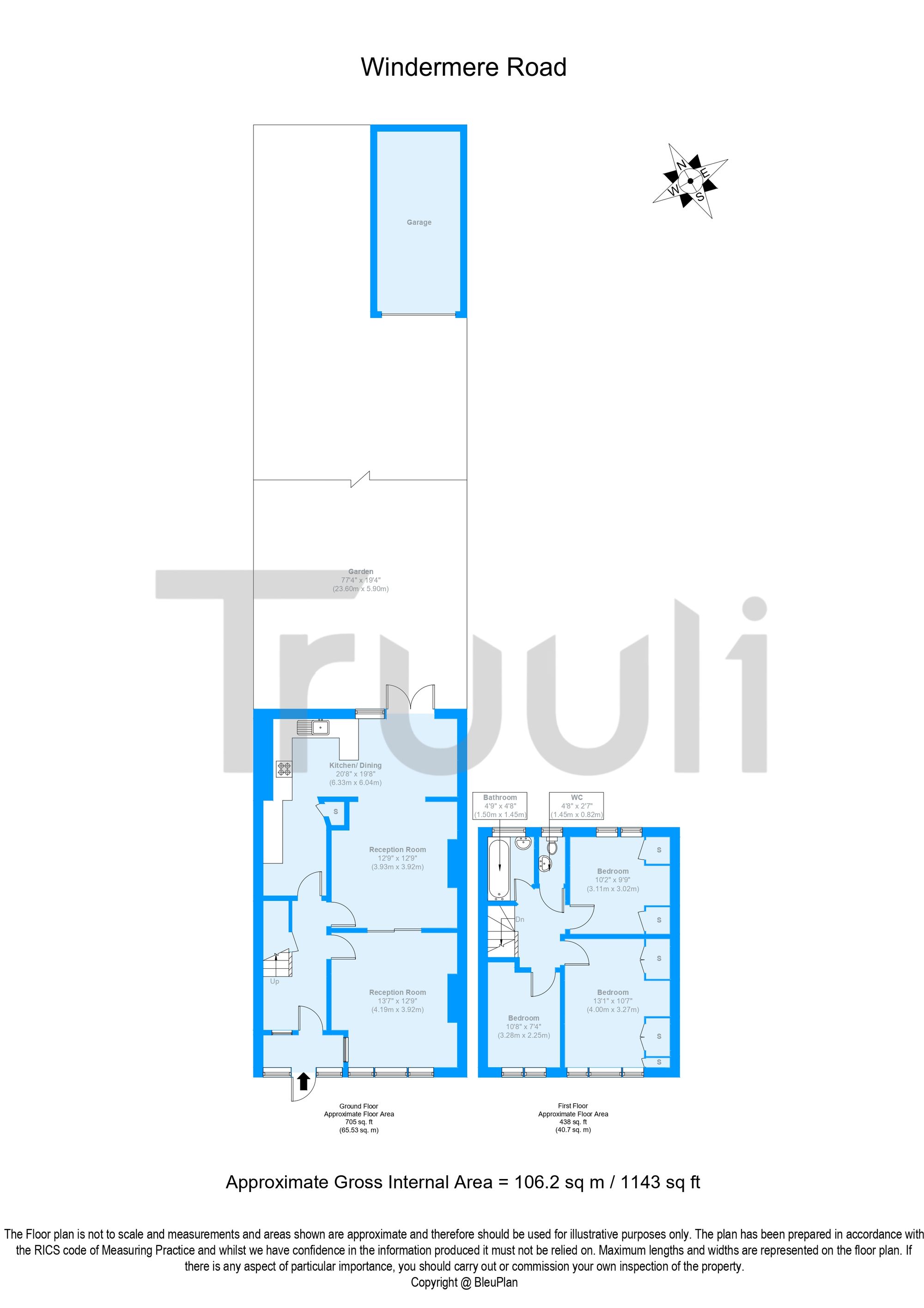 101 Windermere Road, London floorplan
