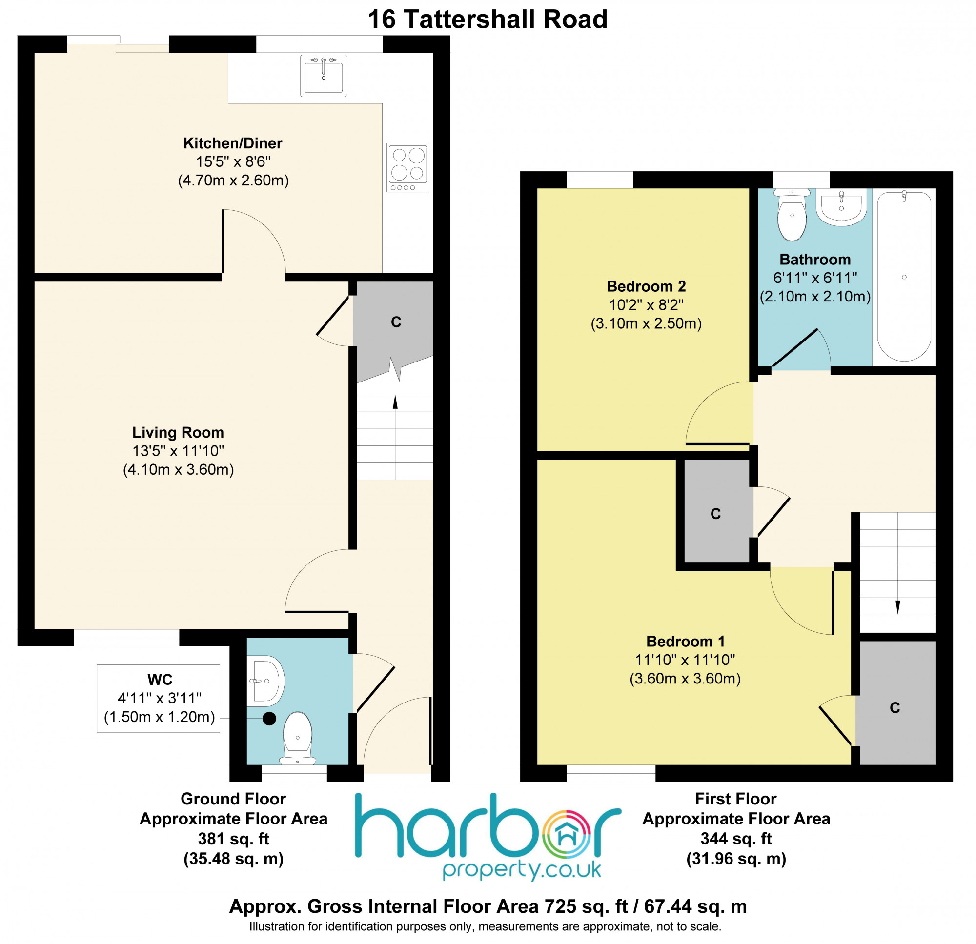 Tattershall Road, Glasgow G33, 2 bedroom terraced house for sale