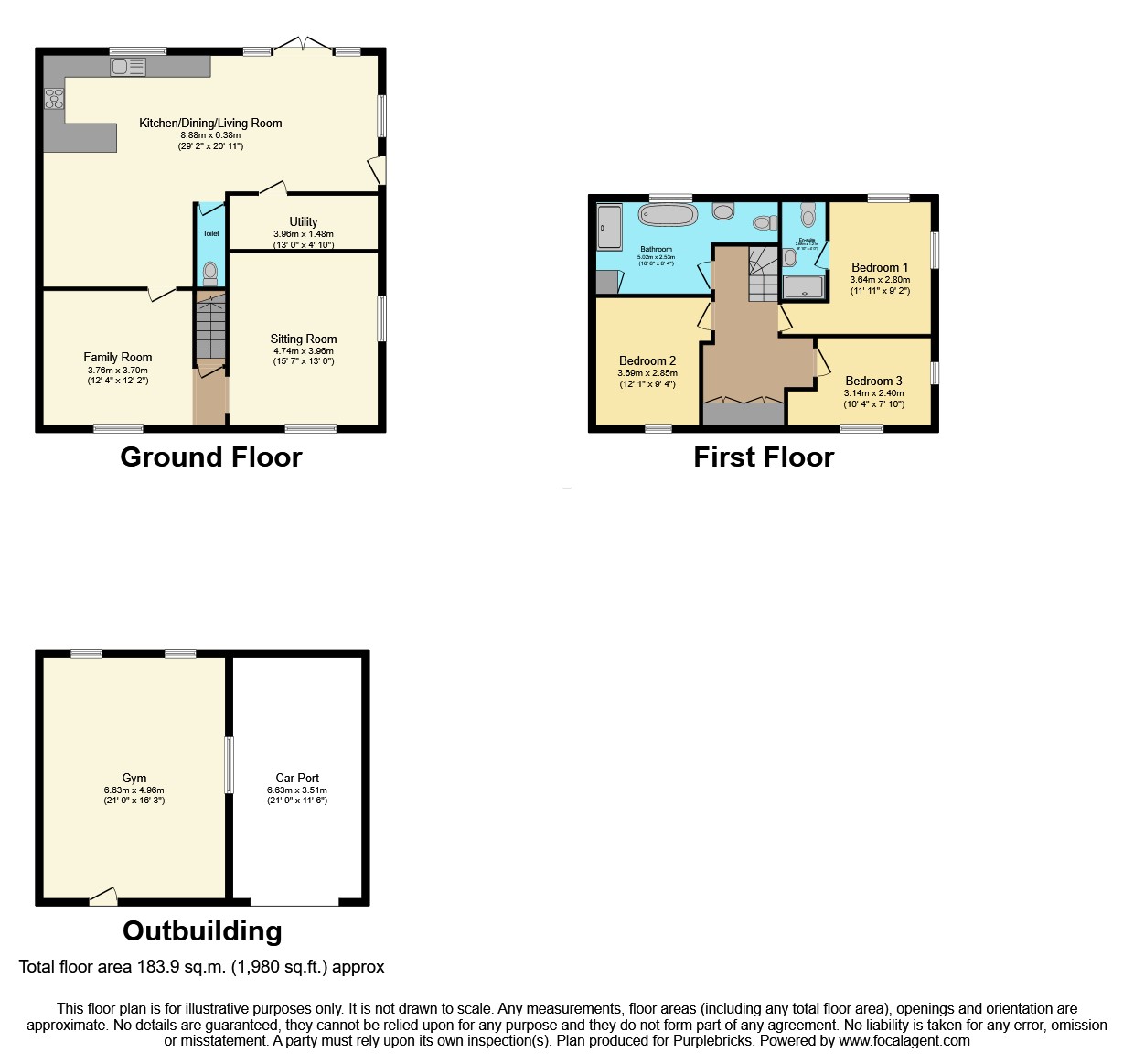 1 The Cottage, Rand, Market Rasen floorplan