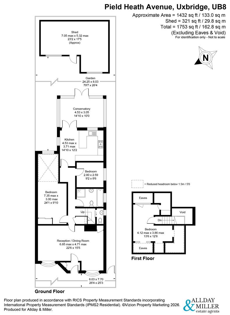 14, Pield Heath Avenue, Uxbridge floorplan