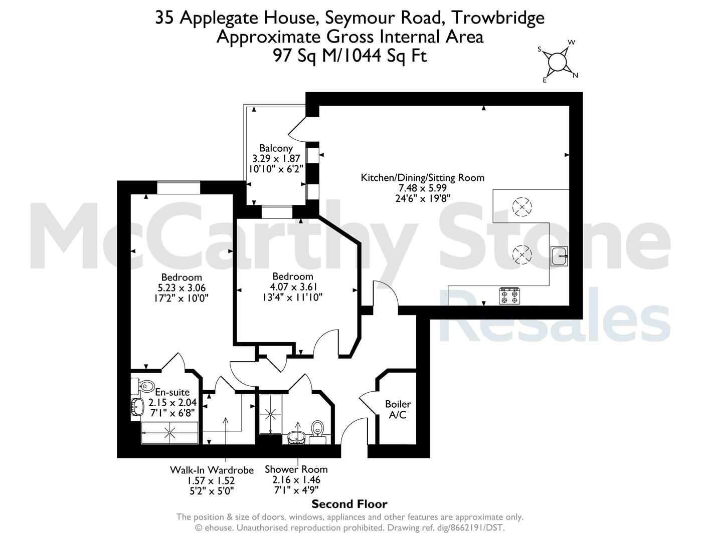 35 Applegate House, Seymour Road, Trowbridge floorplan