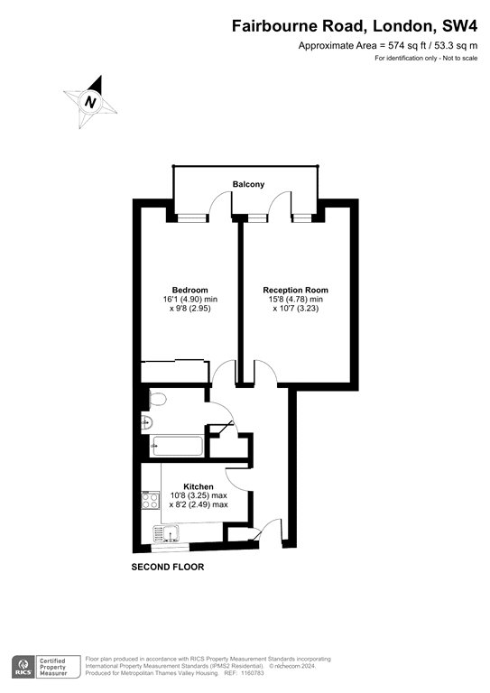 MTVH - Flat 23, 2, Fairbourne Road, London floorplan