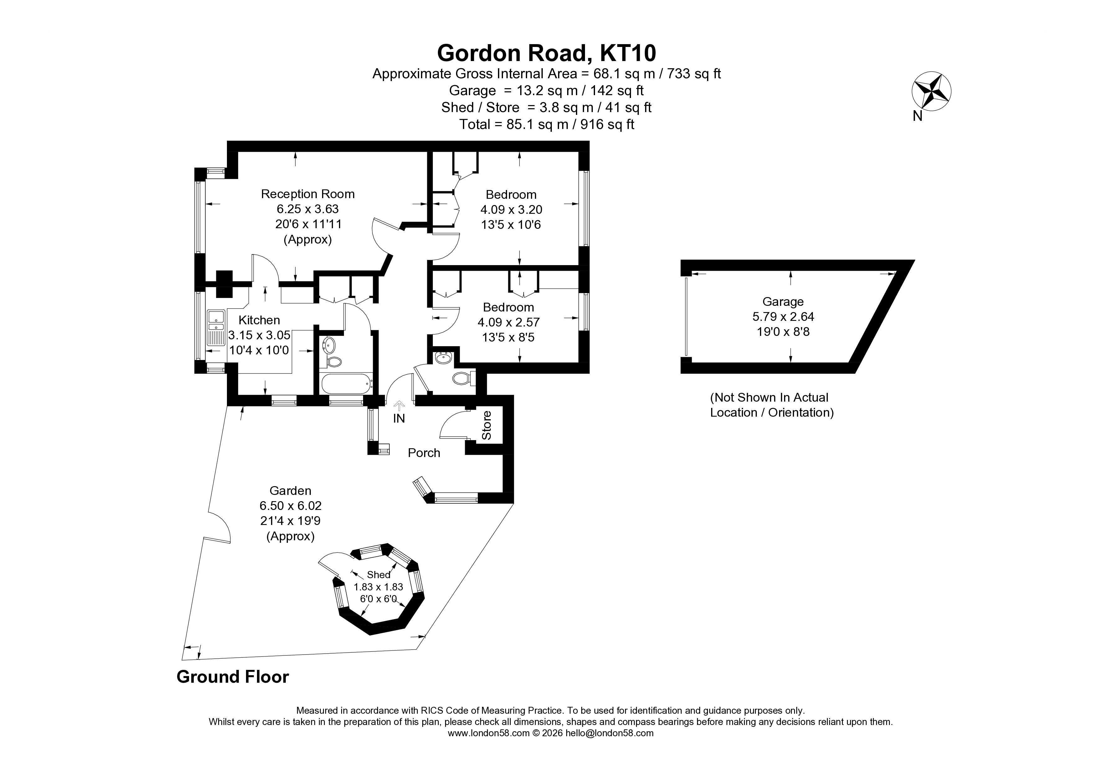 Gordon Road, Esher floorplan