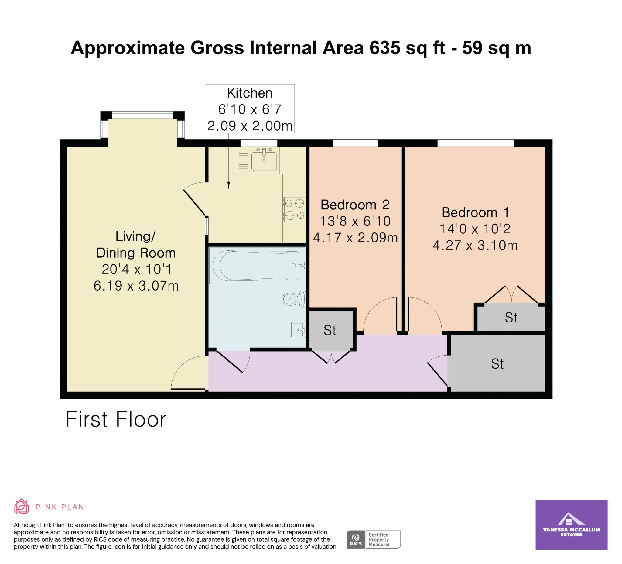 Flat 20 Hertford Mews, Billy Lows Lane, Potters Bar floorplan