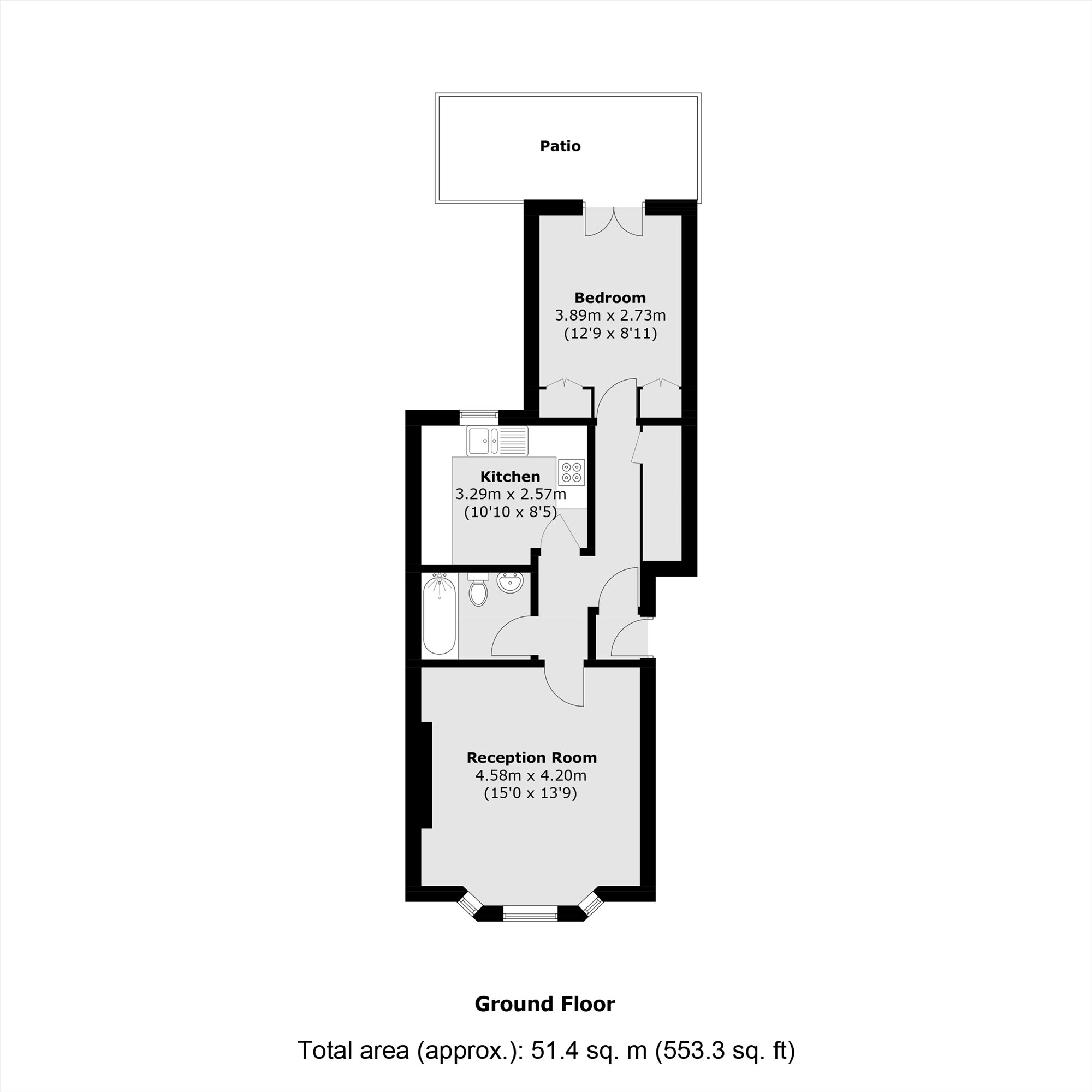 Flat 2, 36, Oakley Street, London floorplan