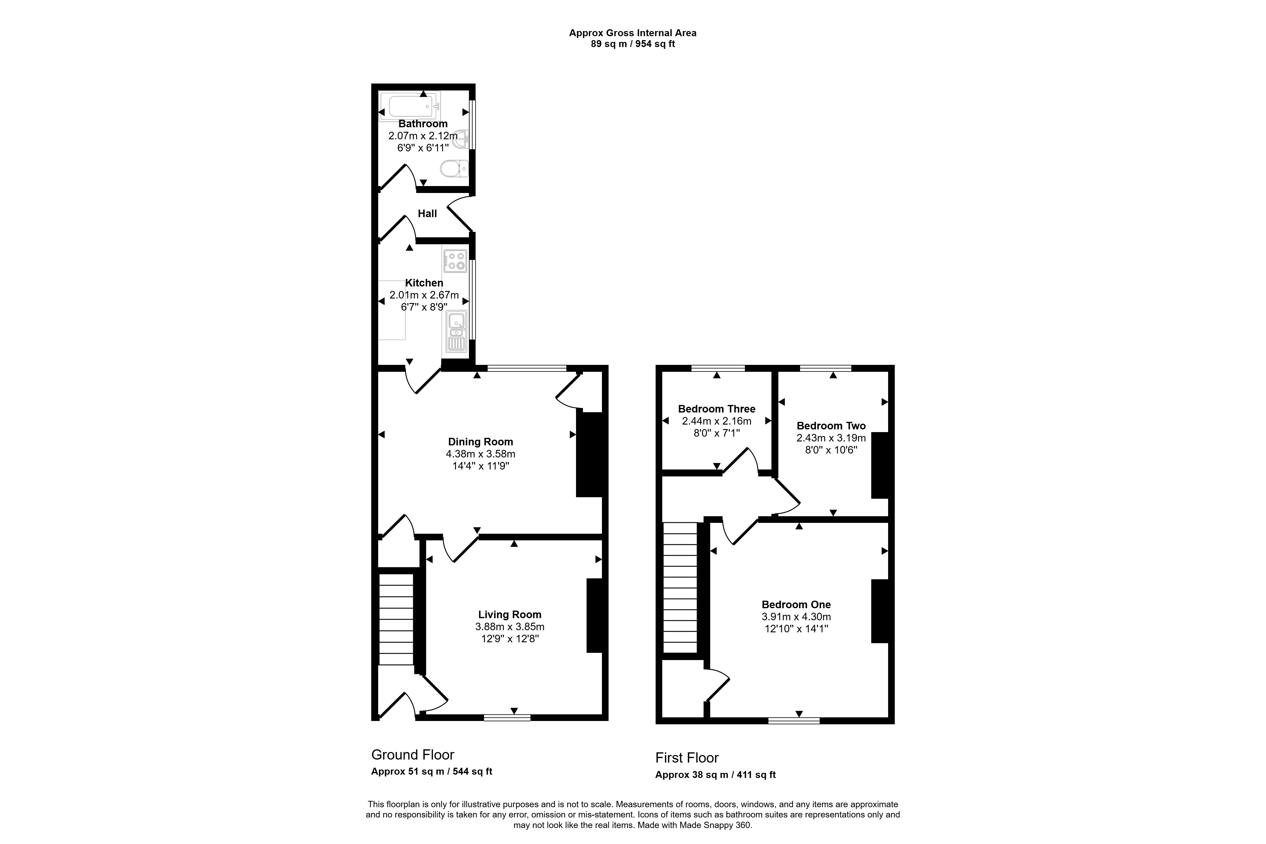 7, Hamilton Street, Peterlee floorplan