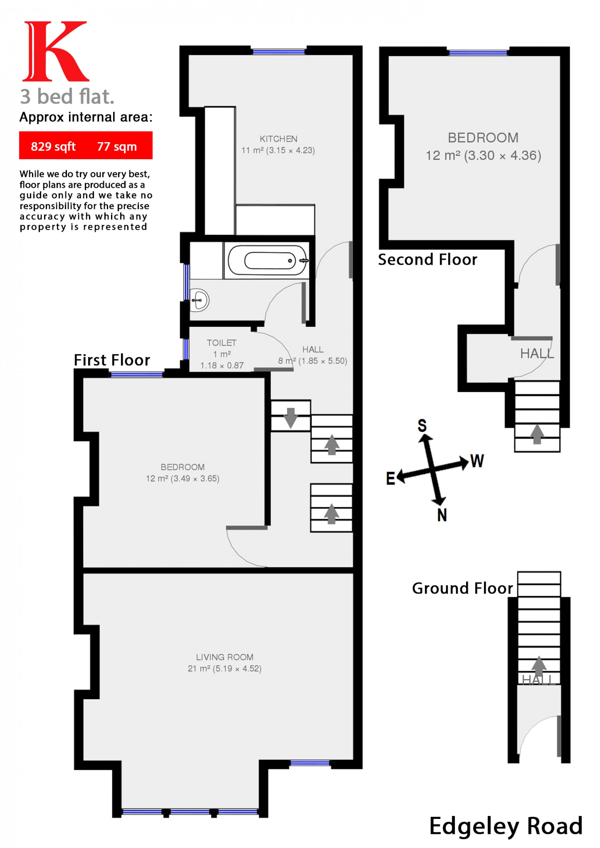 2 Bedrooms Flat to rent in Edgeley Road, Clapham North, London SW4