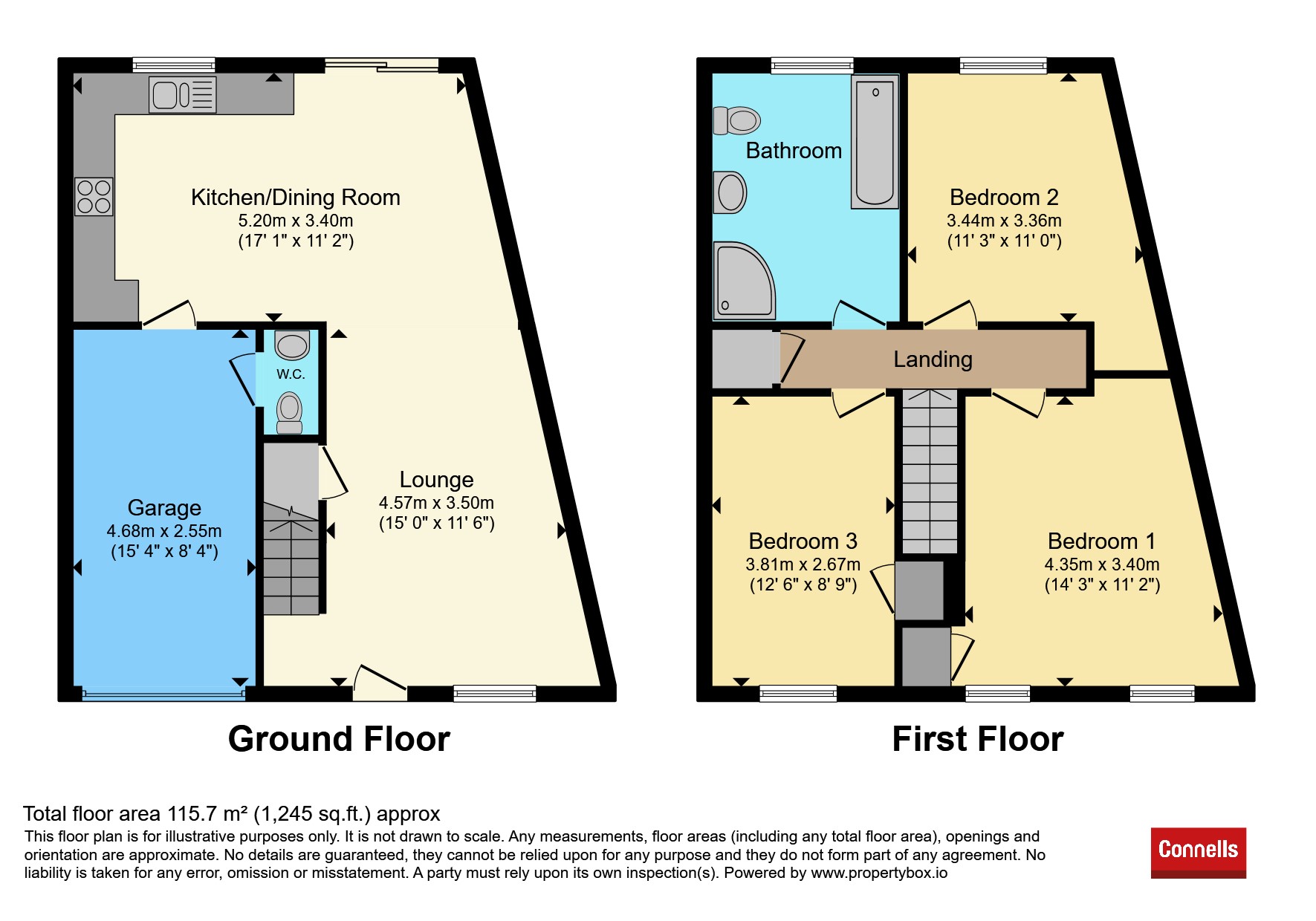 15, Witham Close, Taunton floorplan