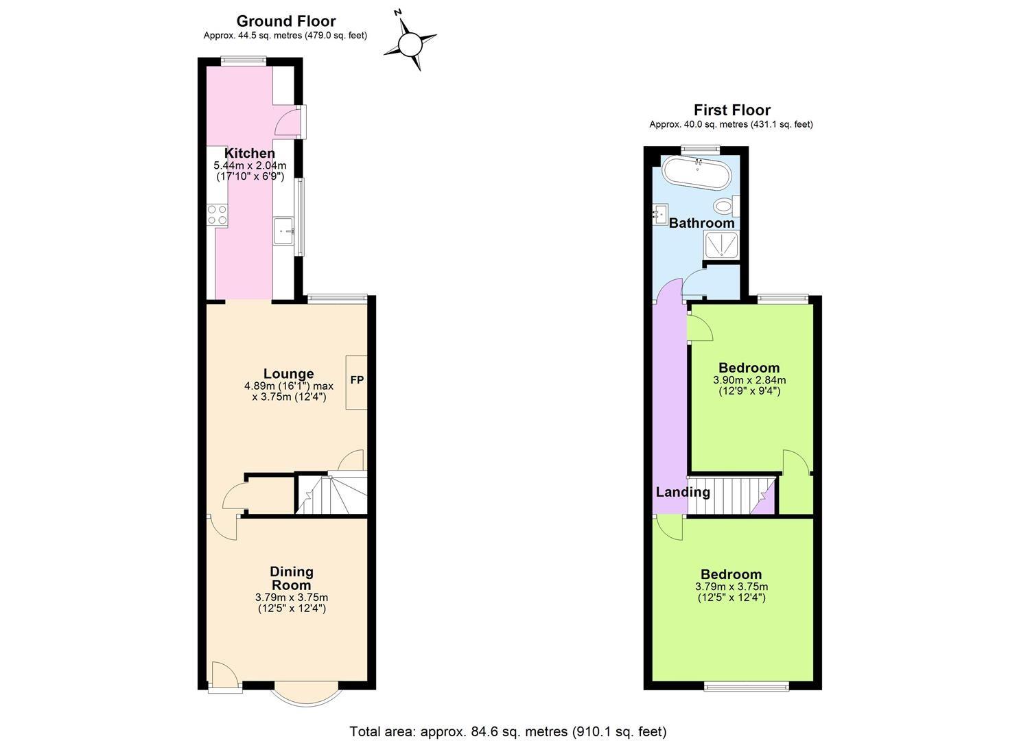 118, Main Street, Coalville floorplan