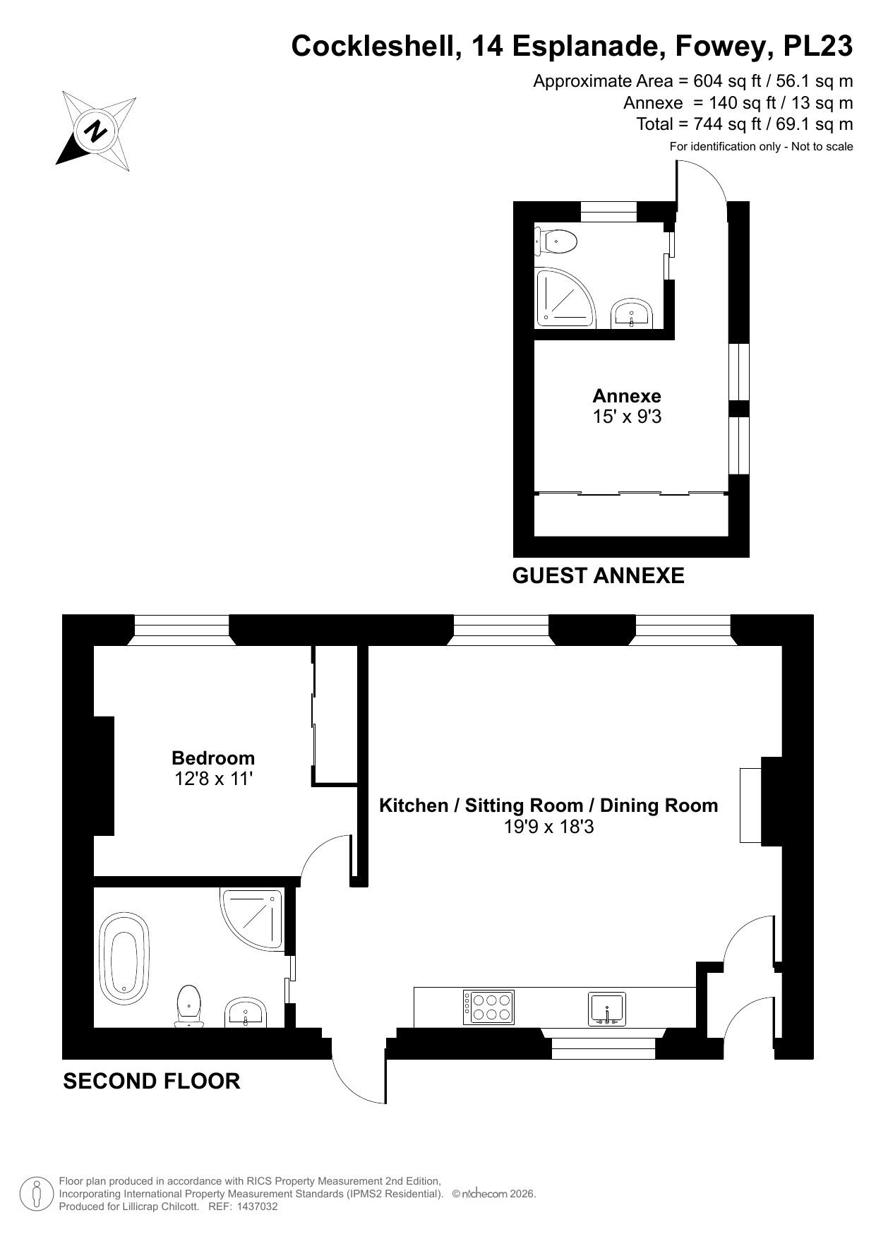 Cockleshell, Fowey floorplan