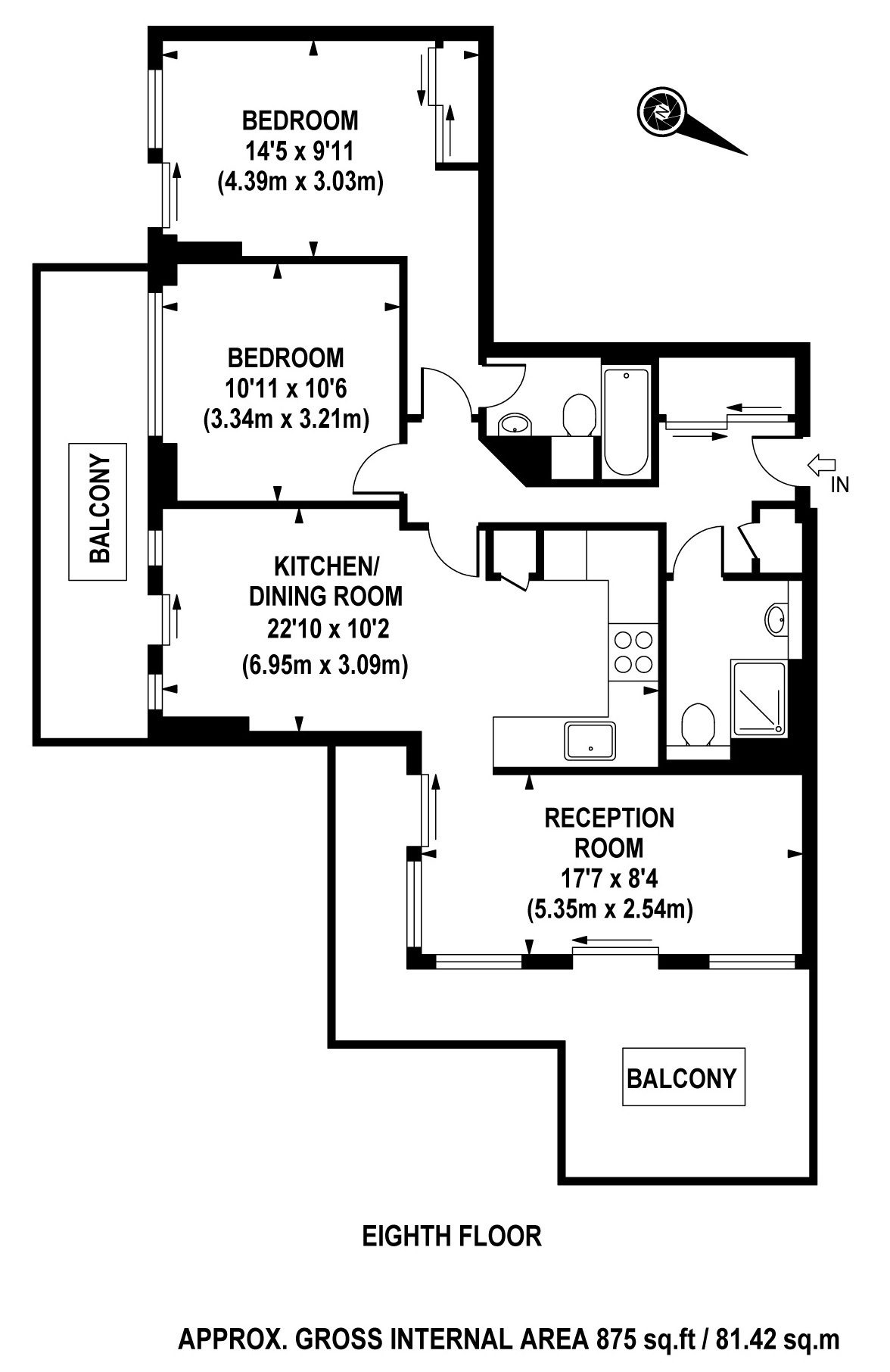 43, Eustace Building, London floorplan