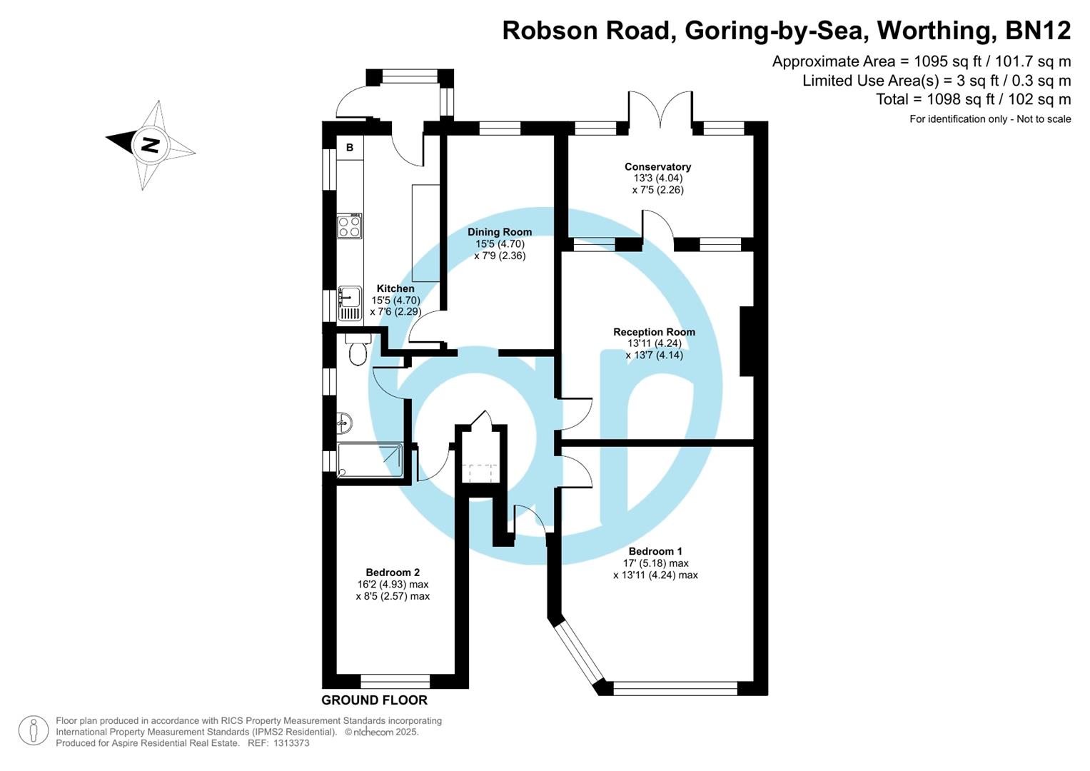 62a, Robson Road, Worthing floorplan
