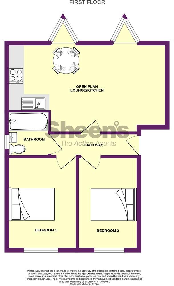 Flat 2 - 55, Oxford Road, Clacton-on-Sea floorplan