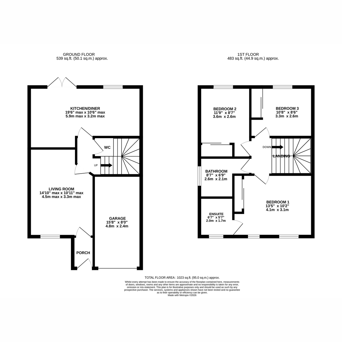 8, Roffe Close, Tonbridge floorplan