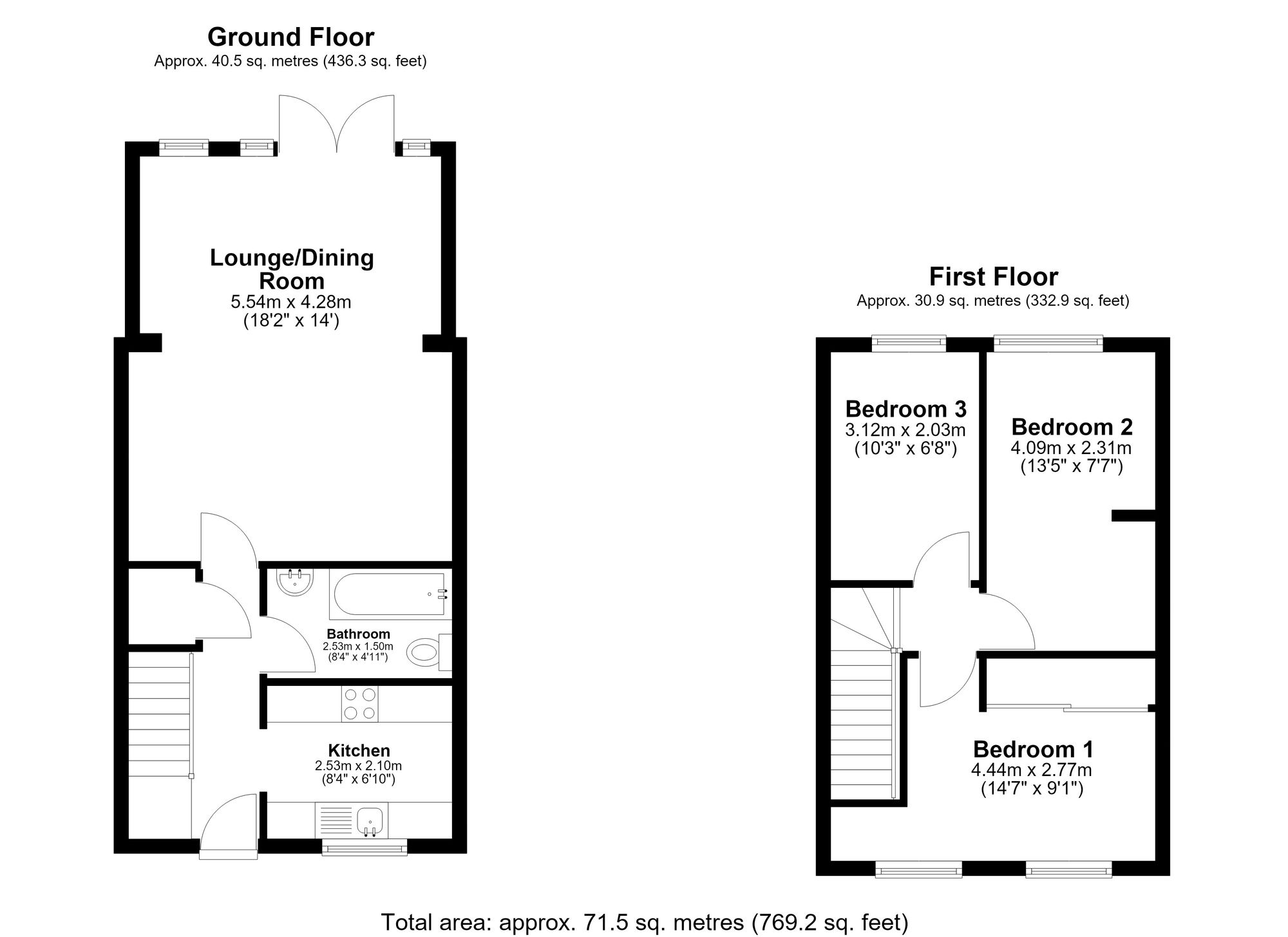 33 Bramley Avenue, Royston floorplan