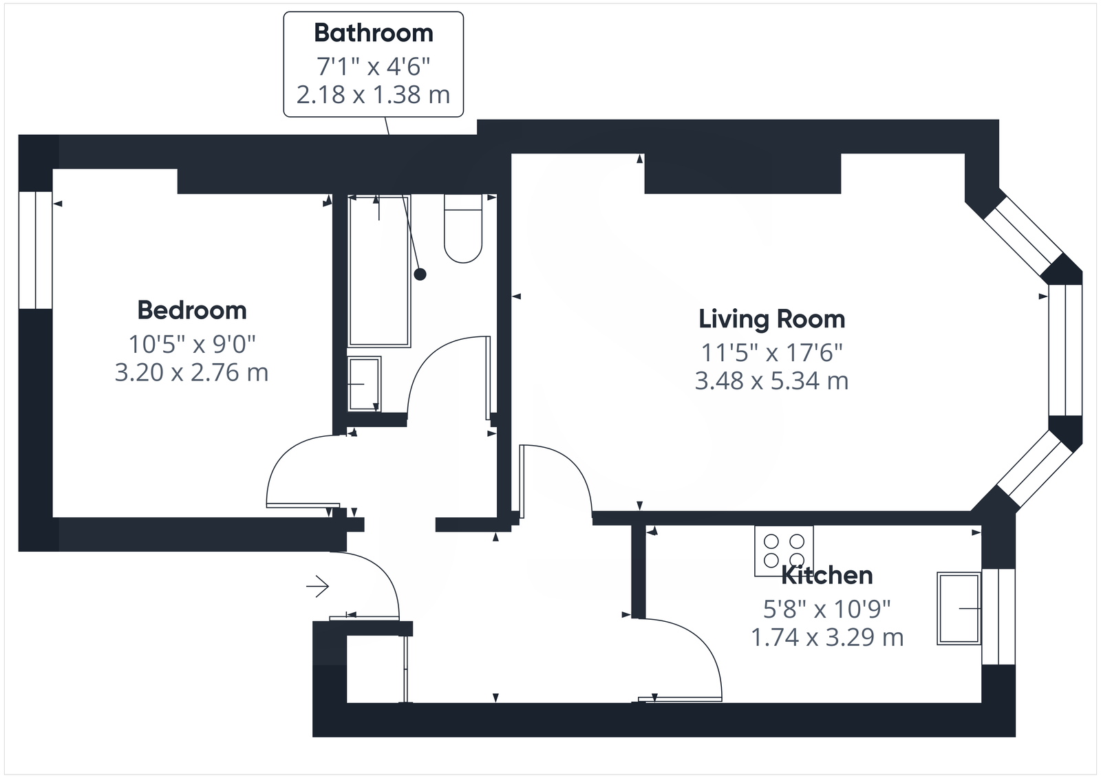 74,Flat 5, Rowlands Road, Worthing floorplan