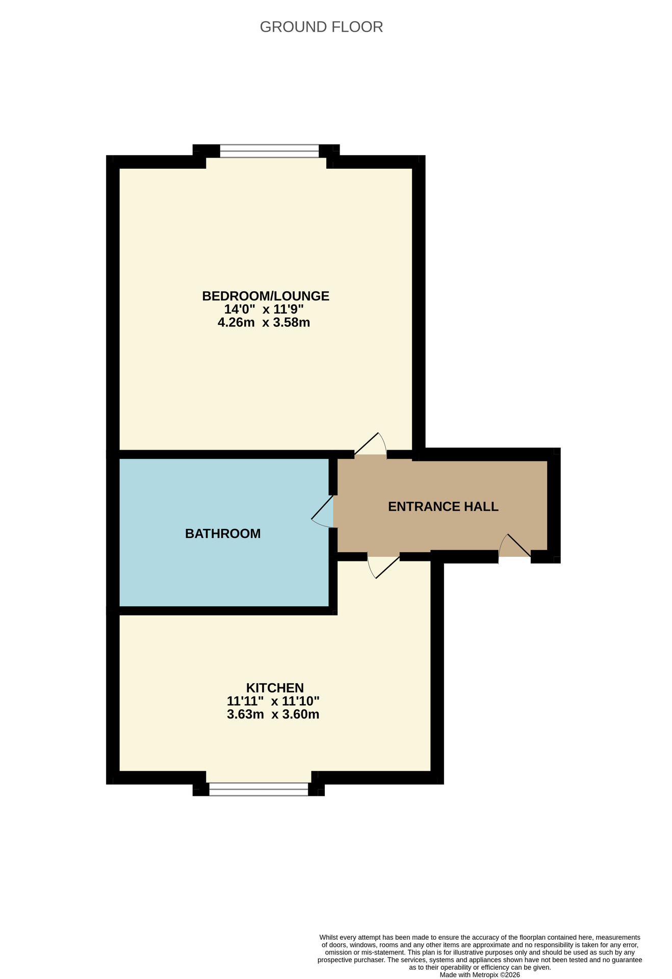 Top Floor Left, 198 Union Grove, Aberdeen floorplan