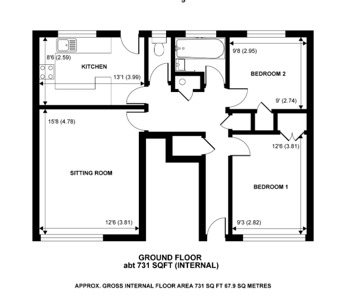 15, Mere Road, Shepperton floorplan