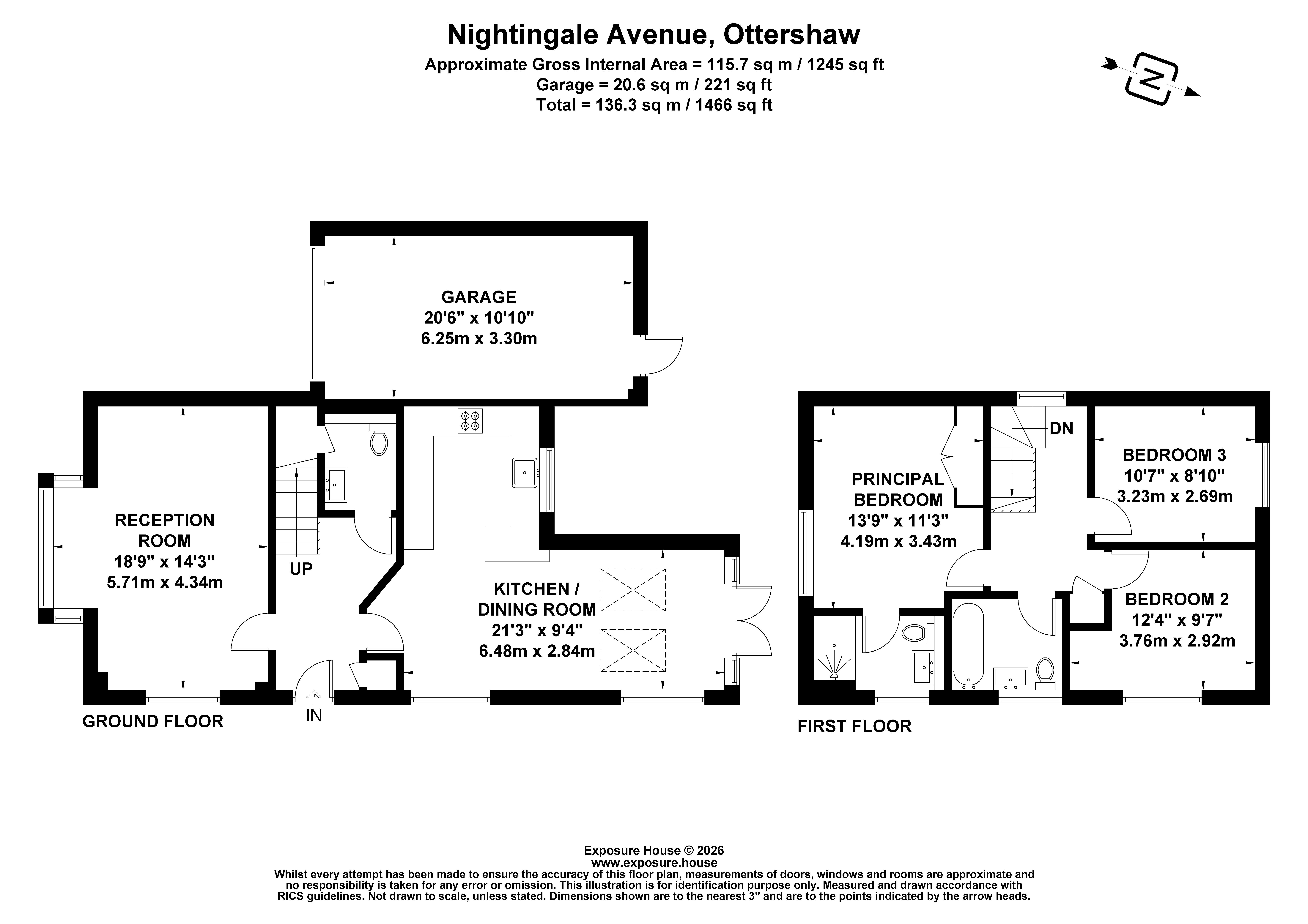 14, Nightingale Avenue, Chertsey floorplan