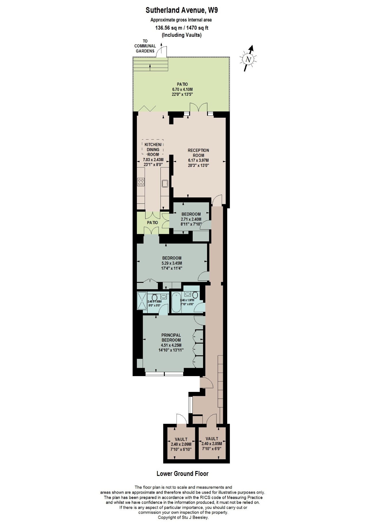 180A,, Sutherland Avenue, London floorplan