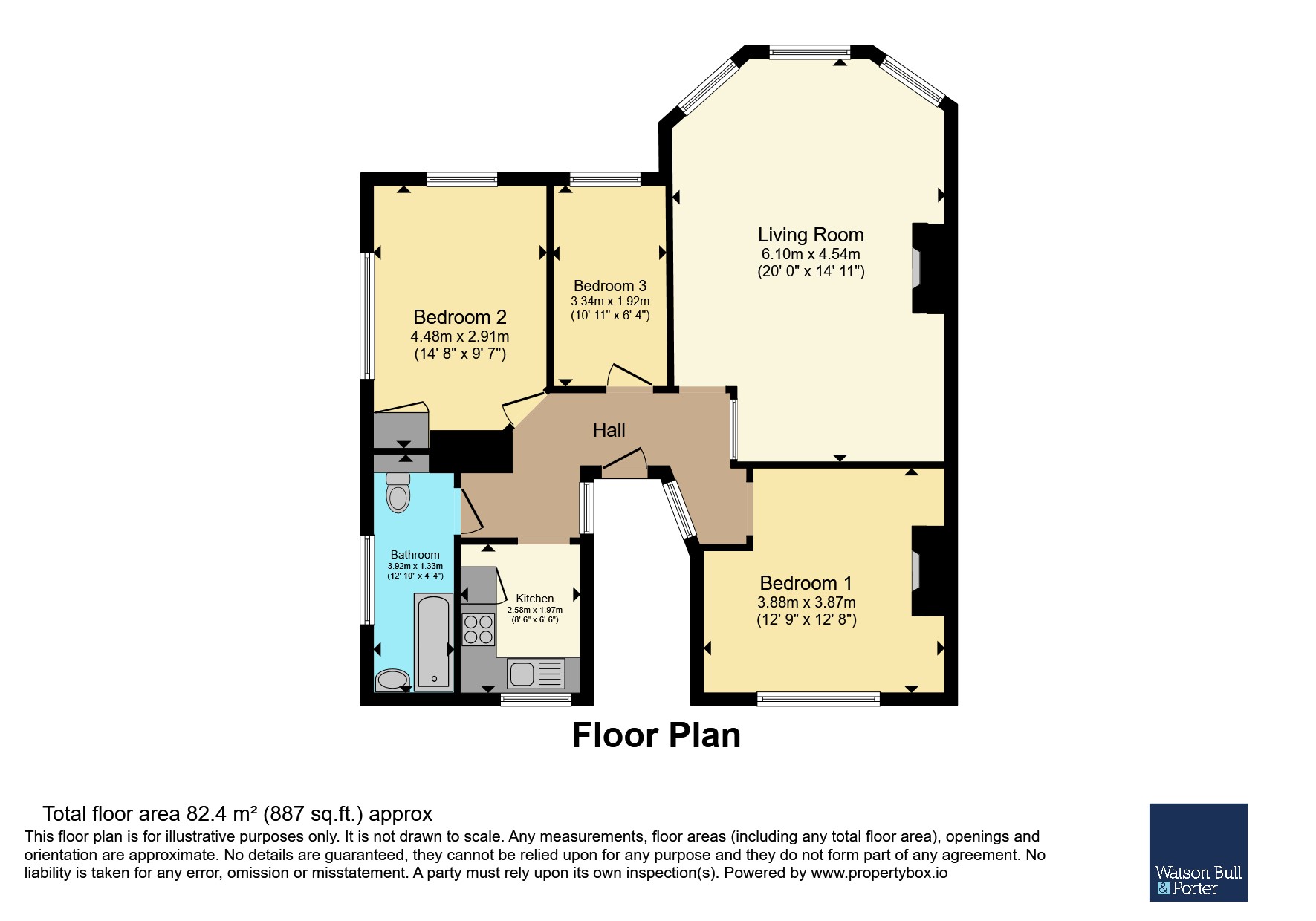 Flat 1 York House, 4, York Road, Isle of Wight floorplan