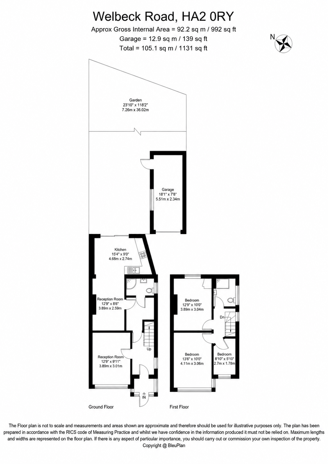 161 Welbeck Road, Harrow floorplan