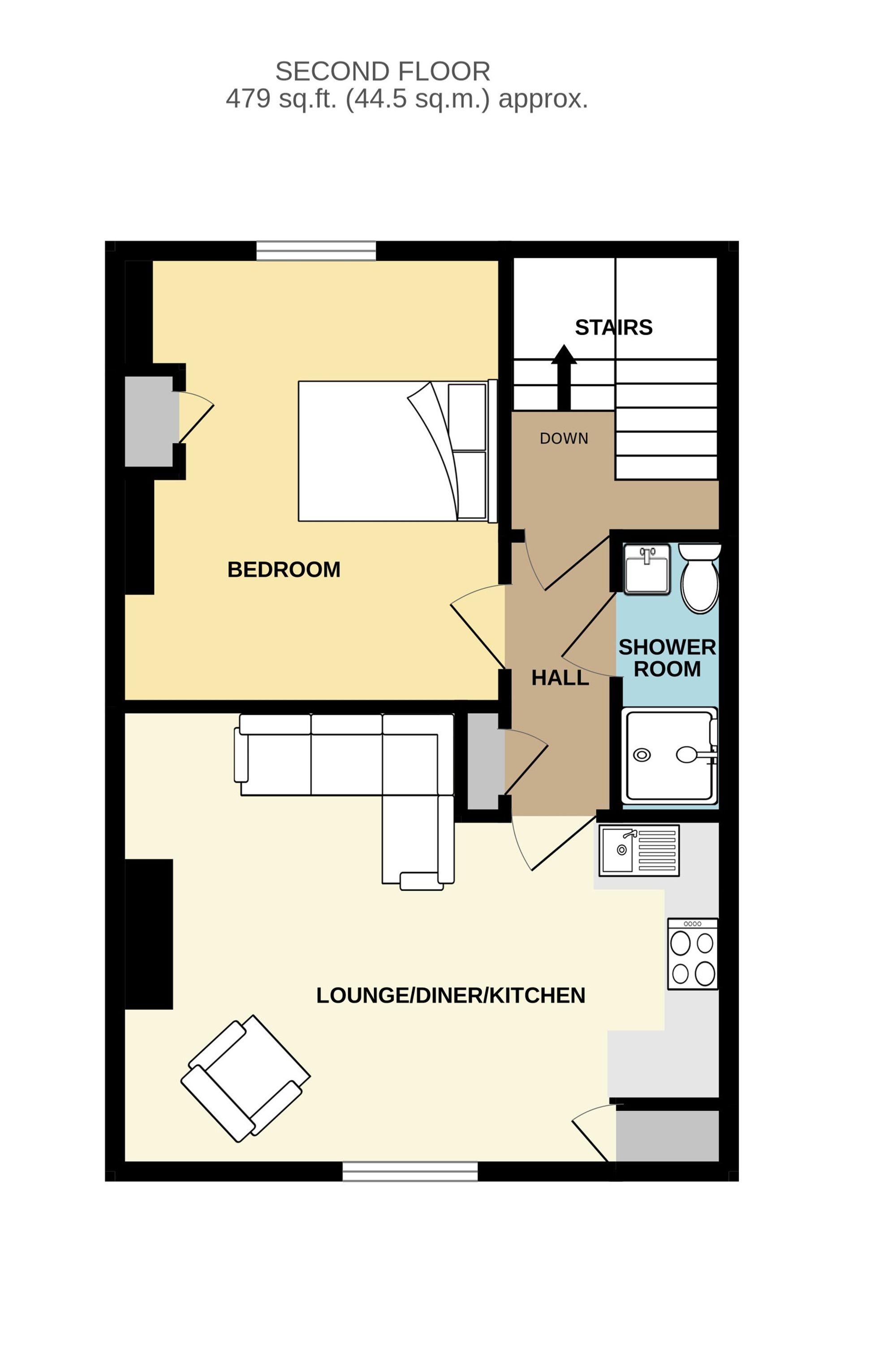 Flat 3,3 St Martins Square, Scarborough, Scarborough floorplan