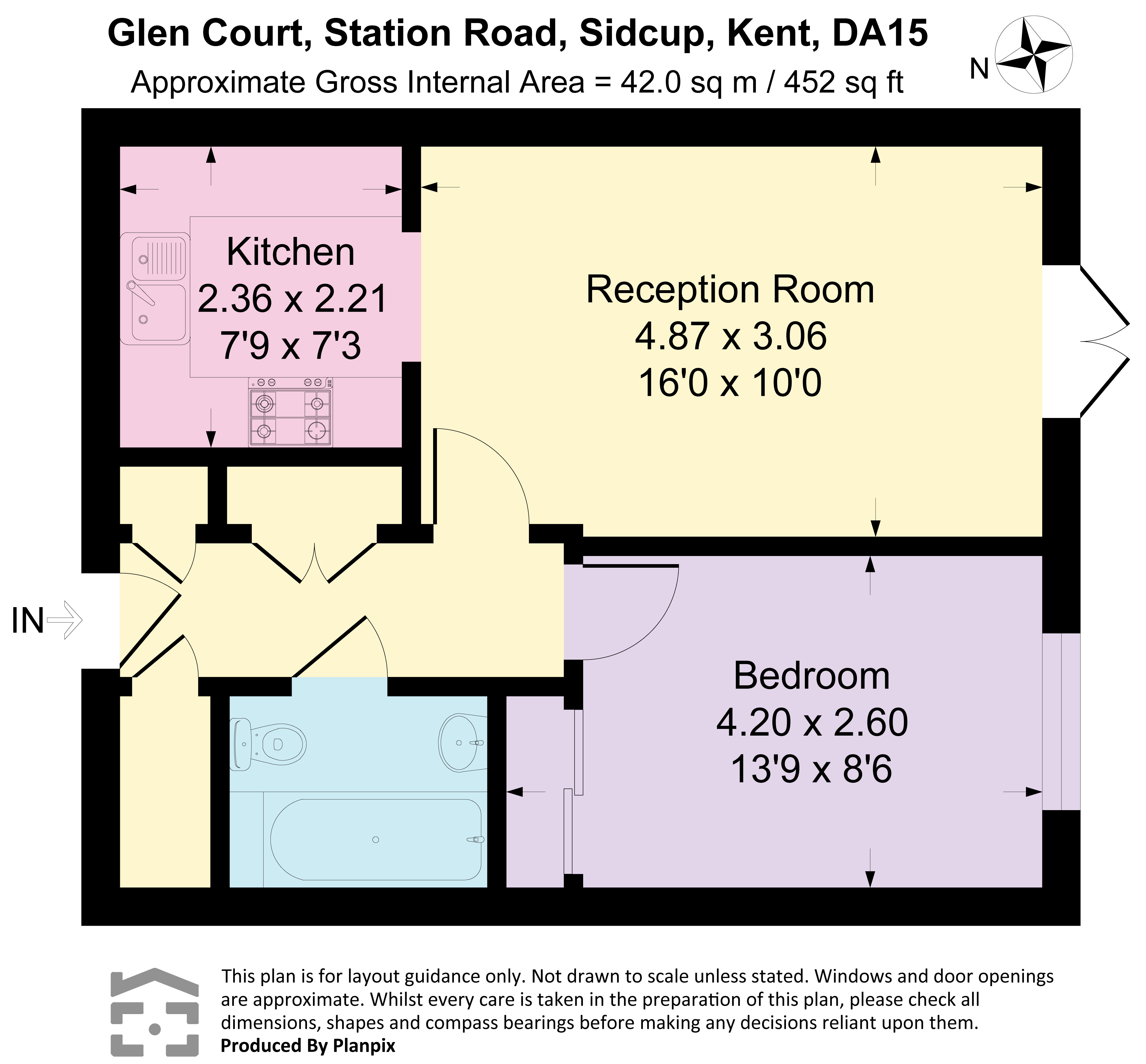 Flat 6, Glen Court, 8, Station Road, Sidcup floorplan