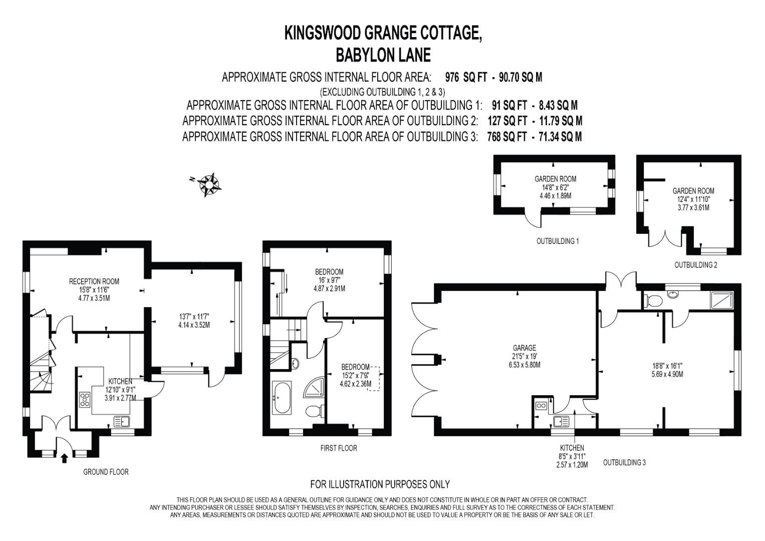 Kingswood Grange Cottage, Babylon Lane, Lower Kingswood floorplan