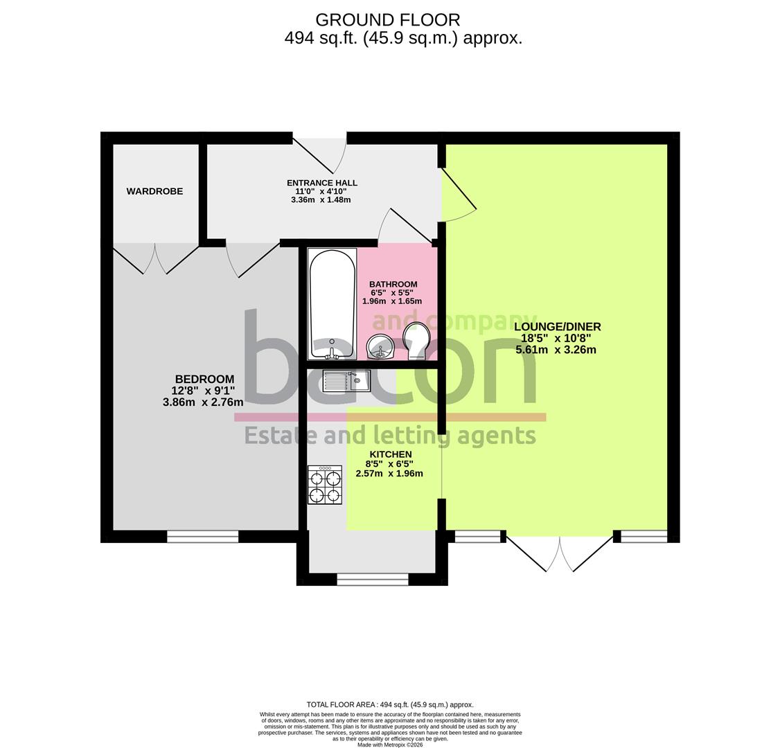 Flat 4, Guardian Court, Rogate Road, Worthing floorplan