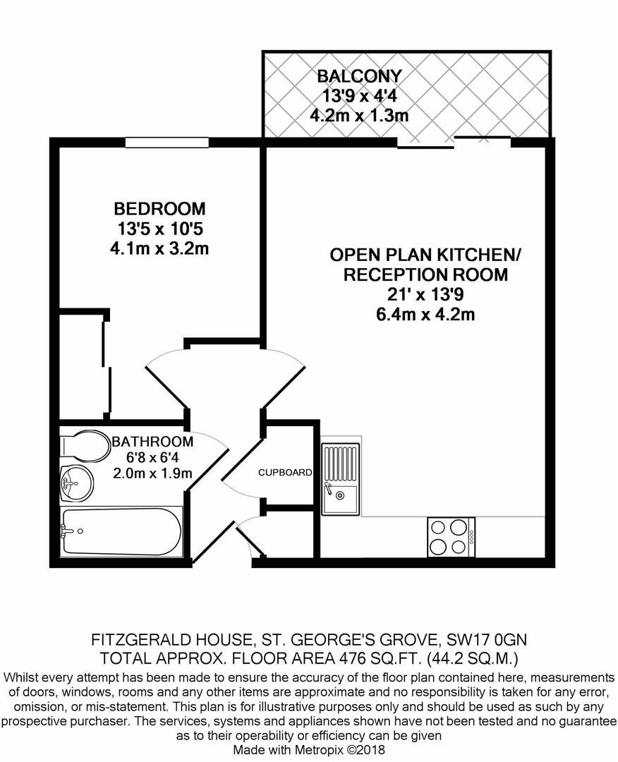 71 Fitzgerald House, St. Georges Grove, London floorplan