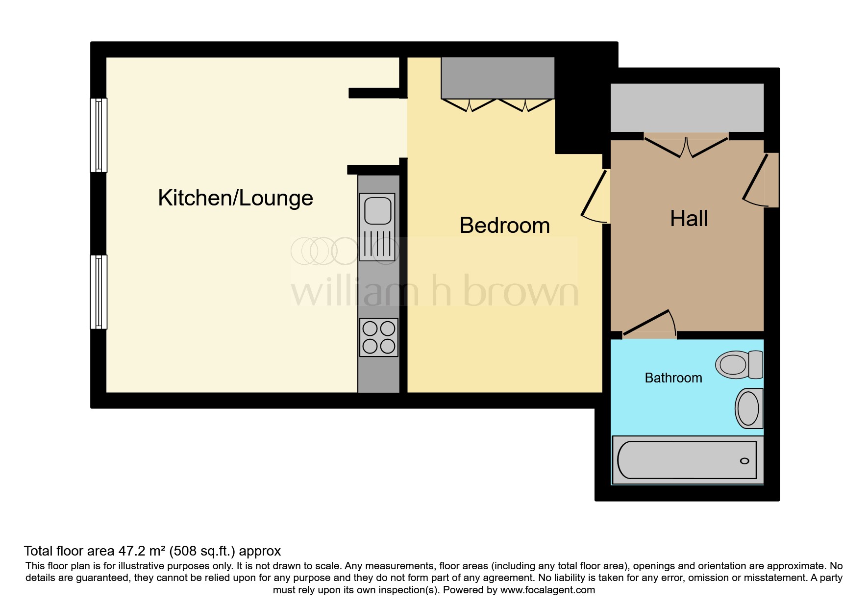 Flat 8, Deacons House, 61, High Road, Broxbourne floorplan