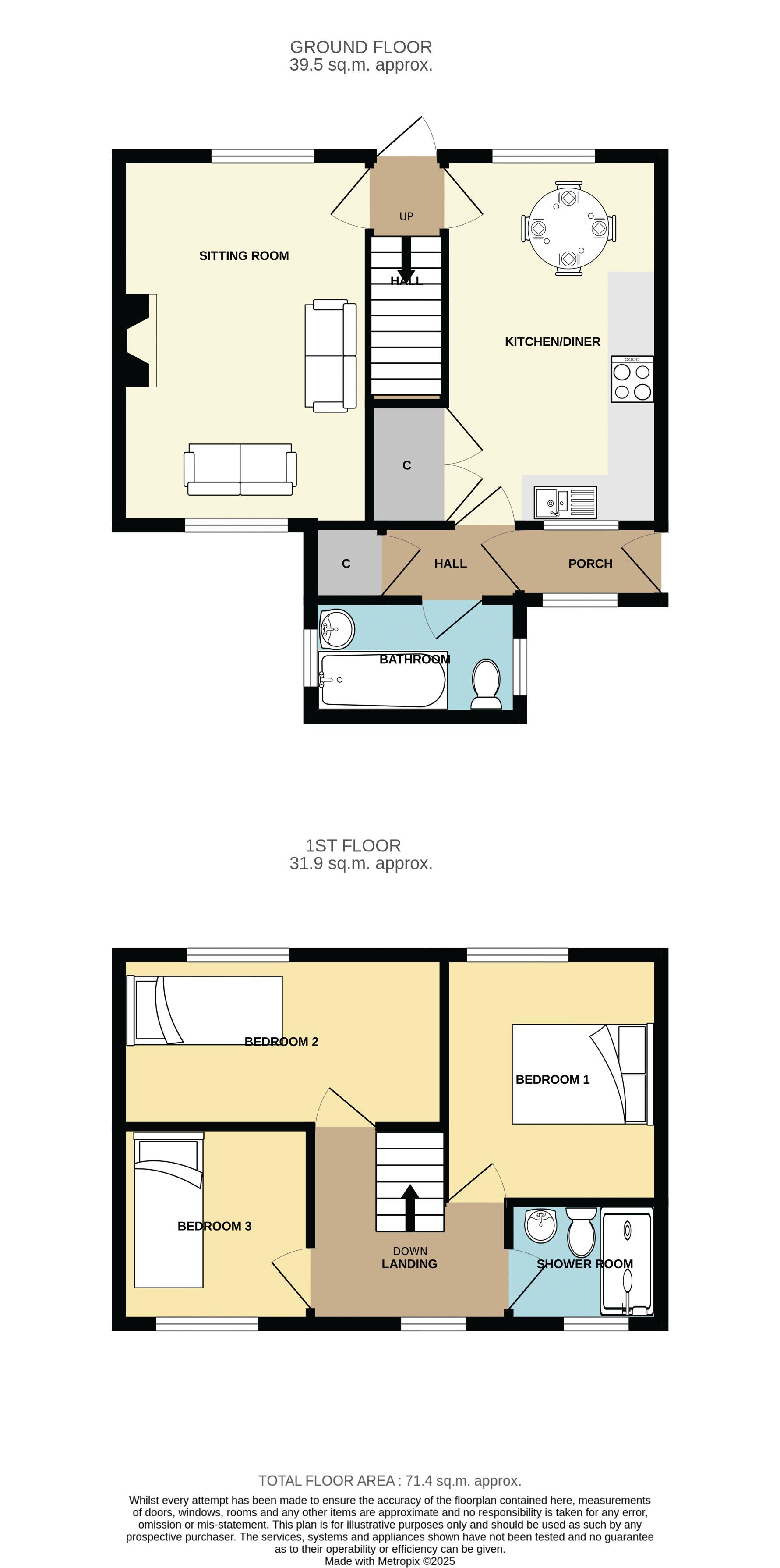 8 Westfield, Curry Rivel floorplan