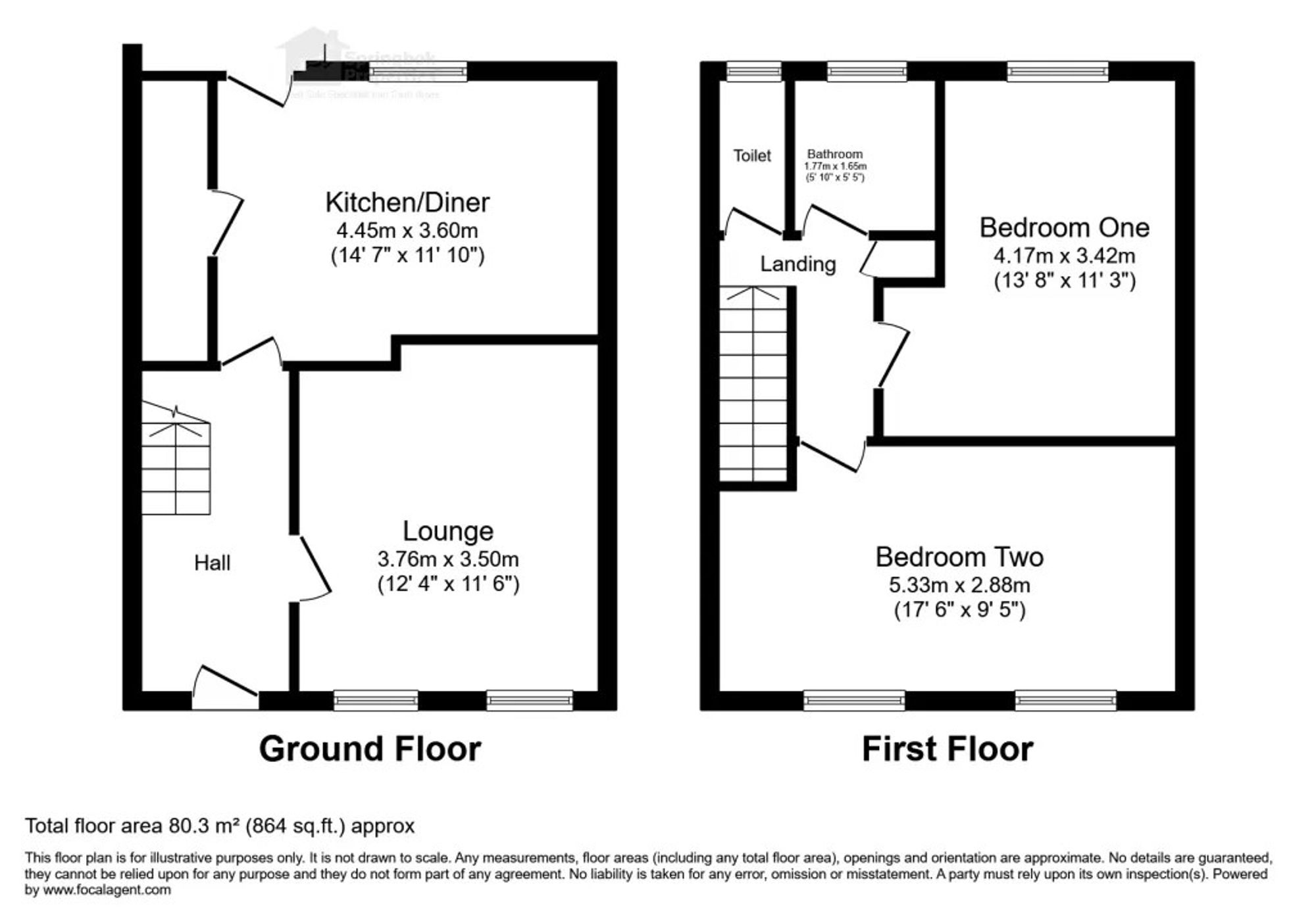 57 Grenville Gardens, Camborne floorplan