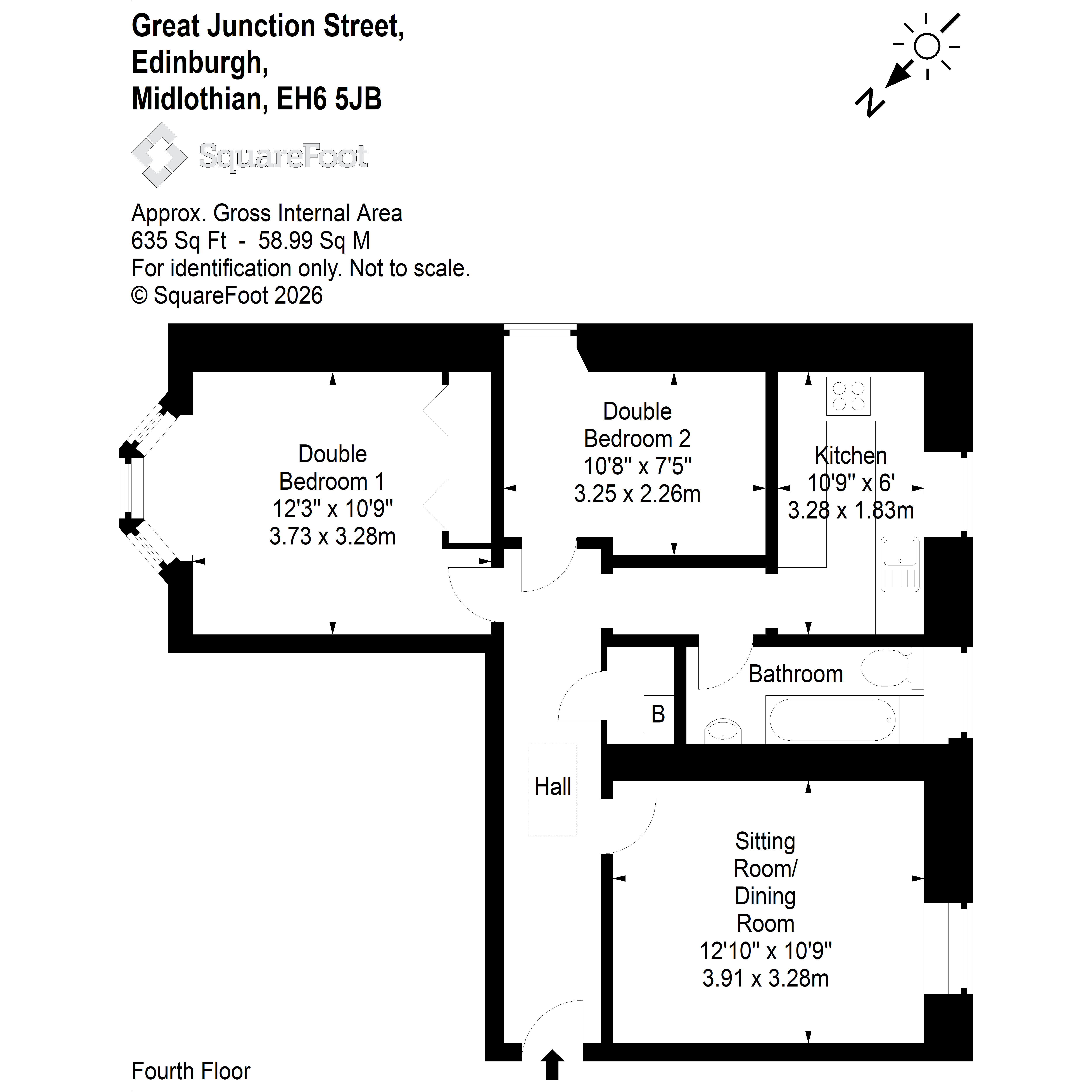 129/12, Great Junction Street, Edinburgh floorplan